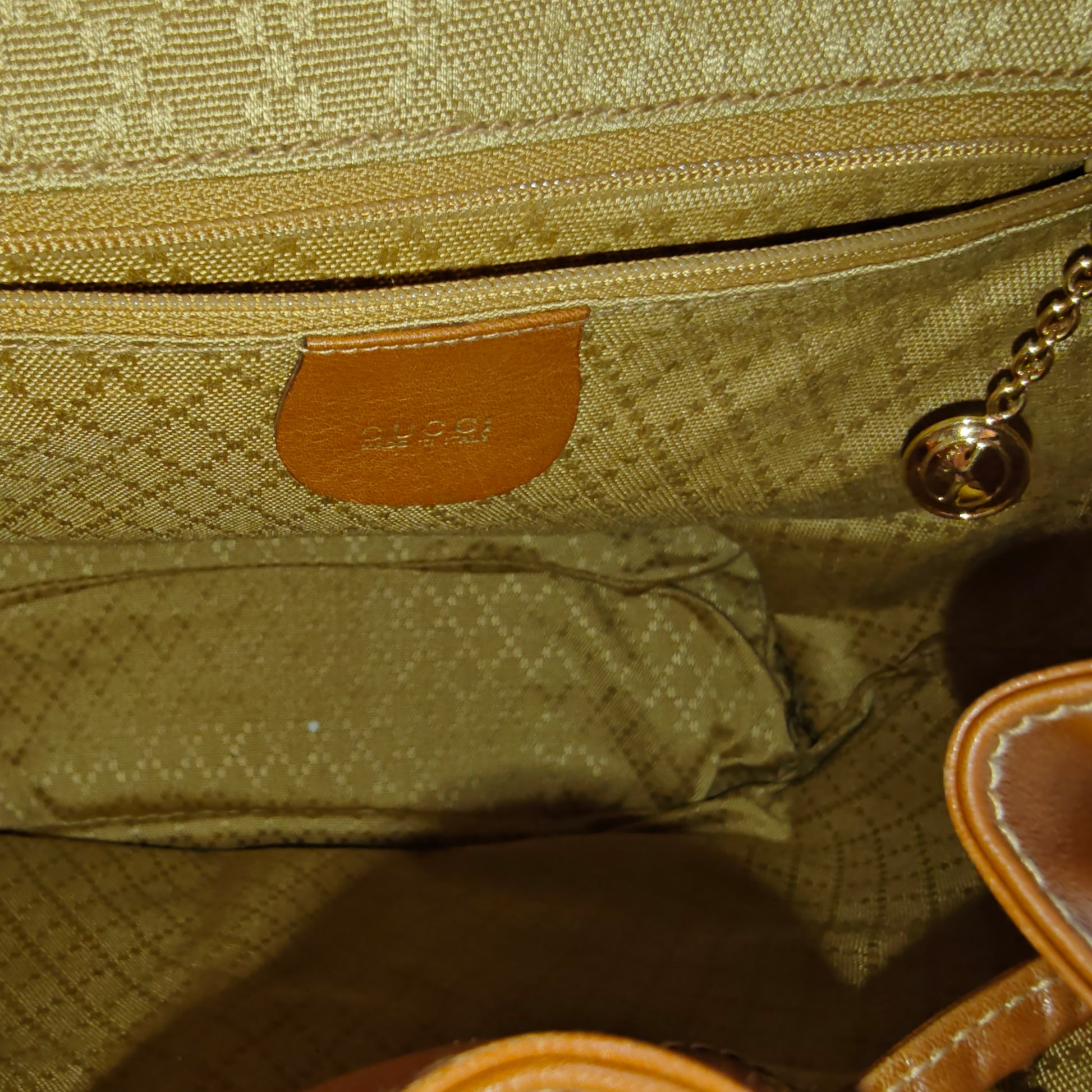 Bamboo Tassel Backpack Leather Medium