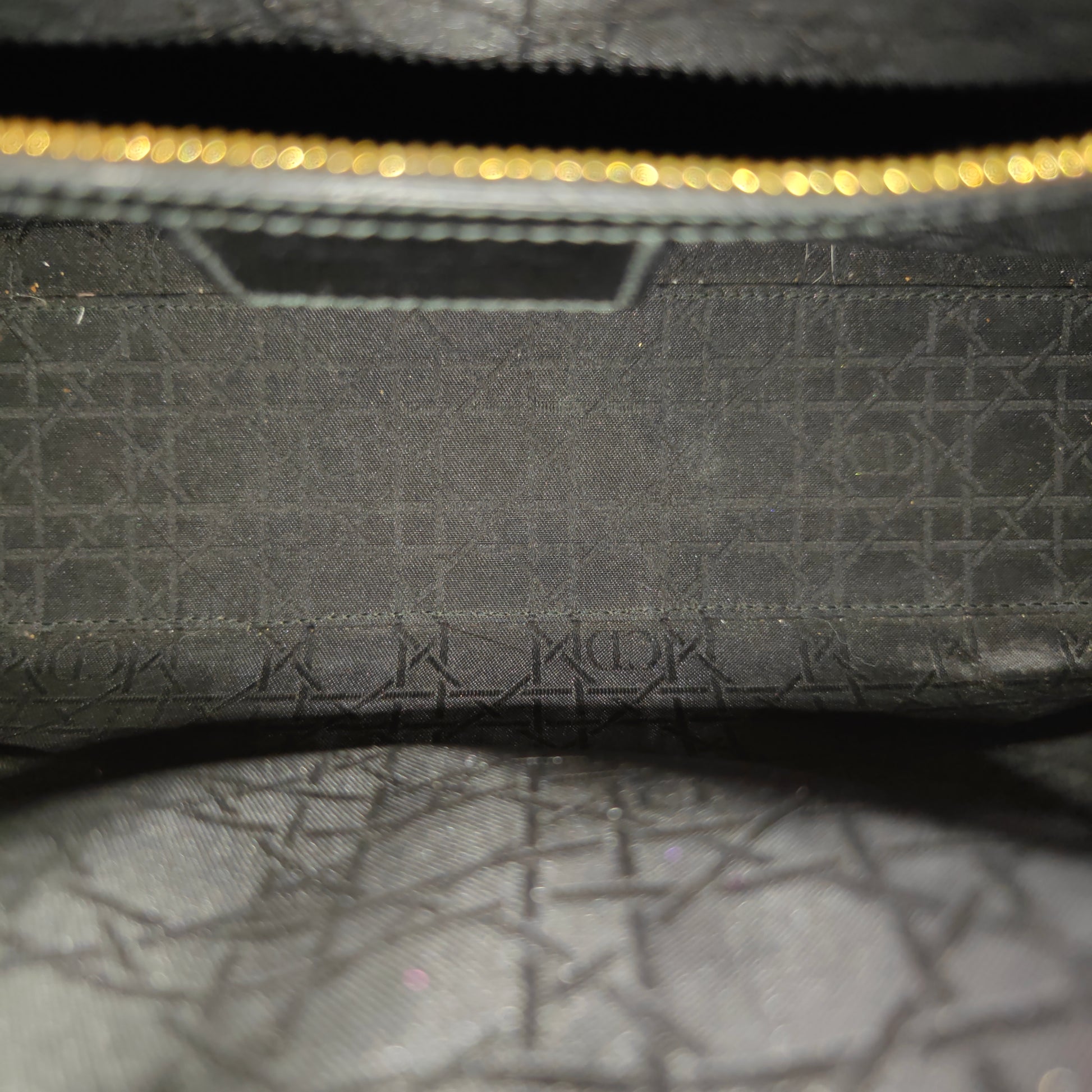 Vintage Lady Dior Bag Cannage Quilt Patent Large