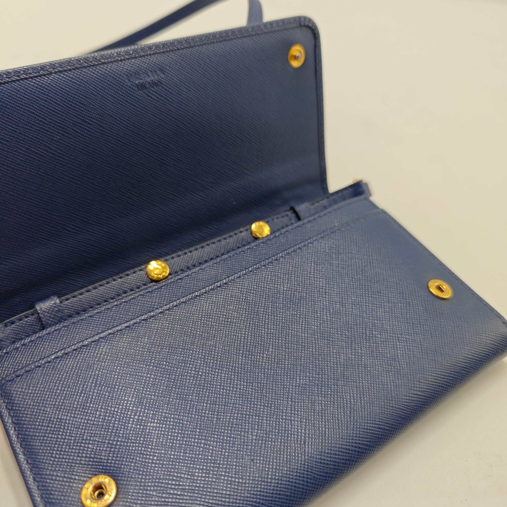 Wallet on Chain Saffiano Leather