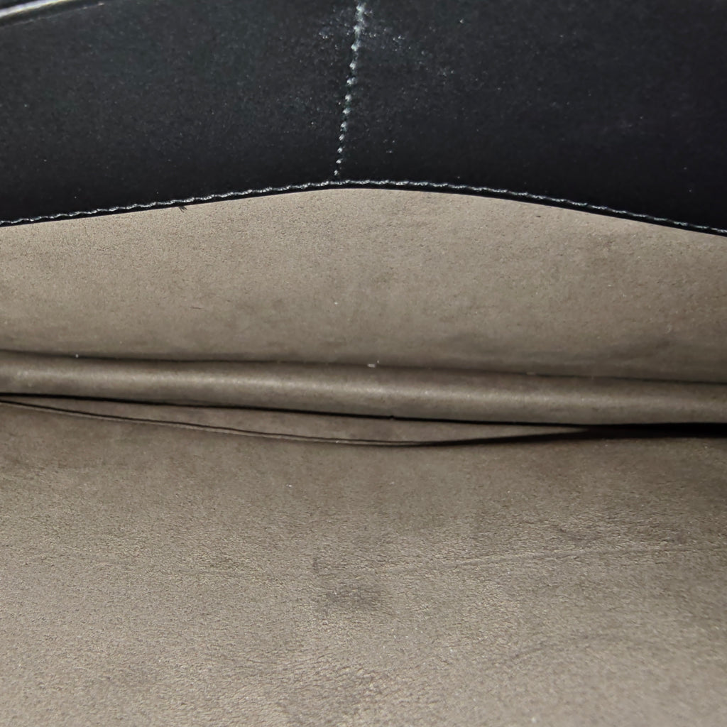 Wristlet Zip Pouch GG Coated Canvas and Leather Large