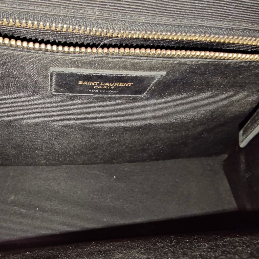 Classic Monogram Envelope Satchel Matelasse Chevron Leather Large