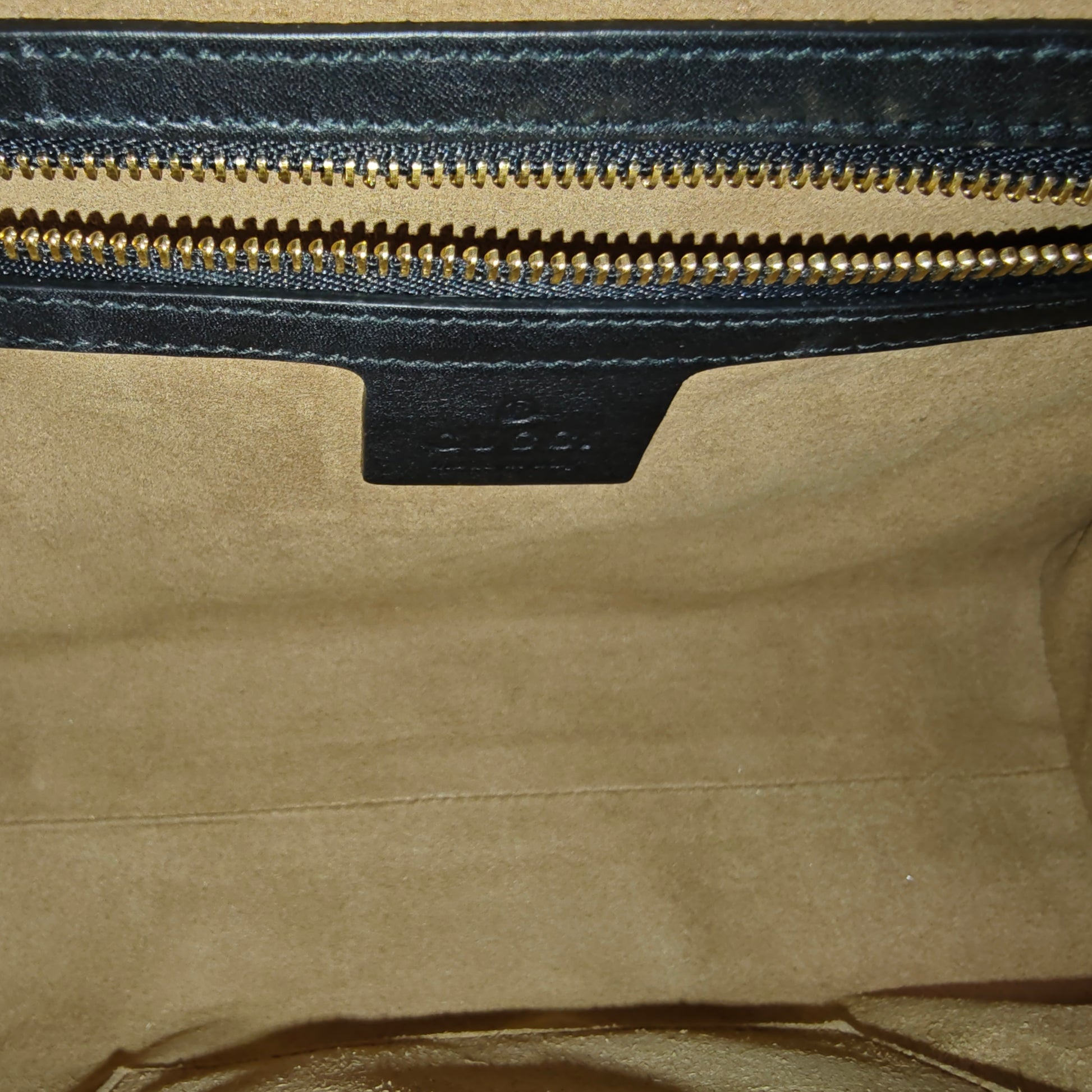 Padlock Top Handle Bag GG Coated Canvas and Leather Smal