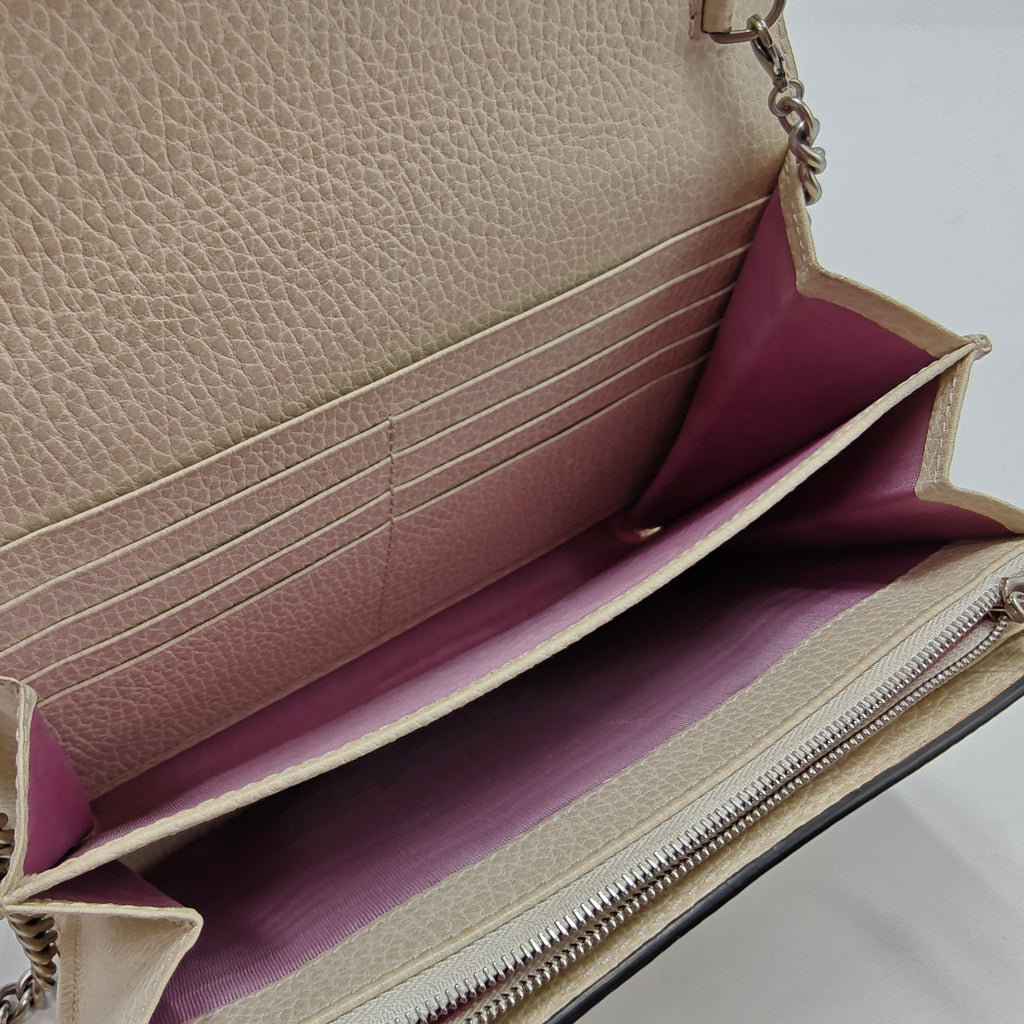 Dionysus Chain Wallet Leather with Embellished Detail Small