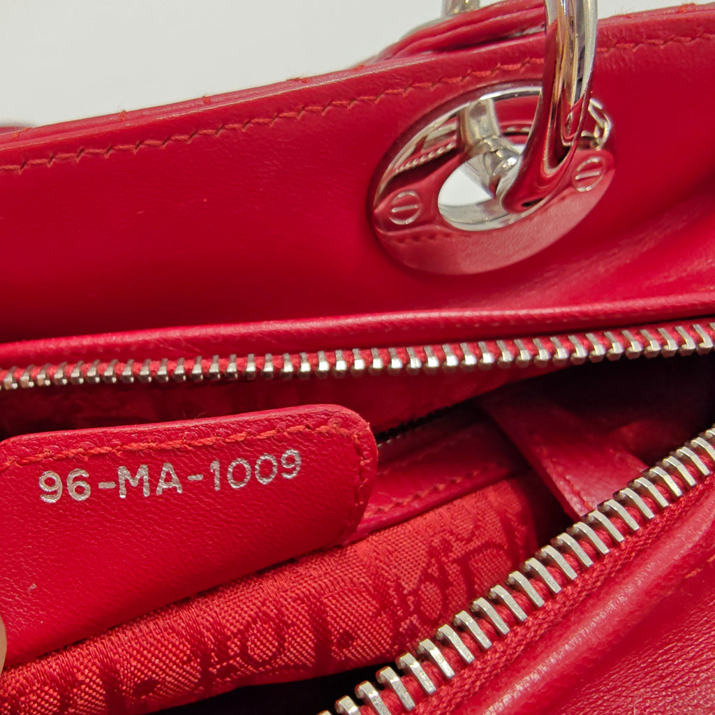 Lady Dior Bag Cannage Quilt Lambskin Medium
