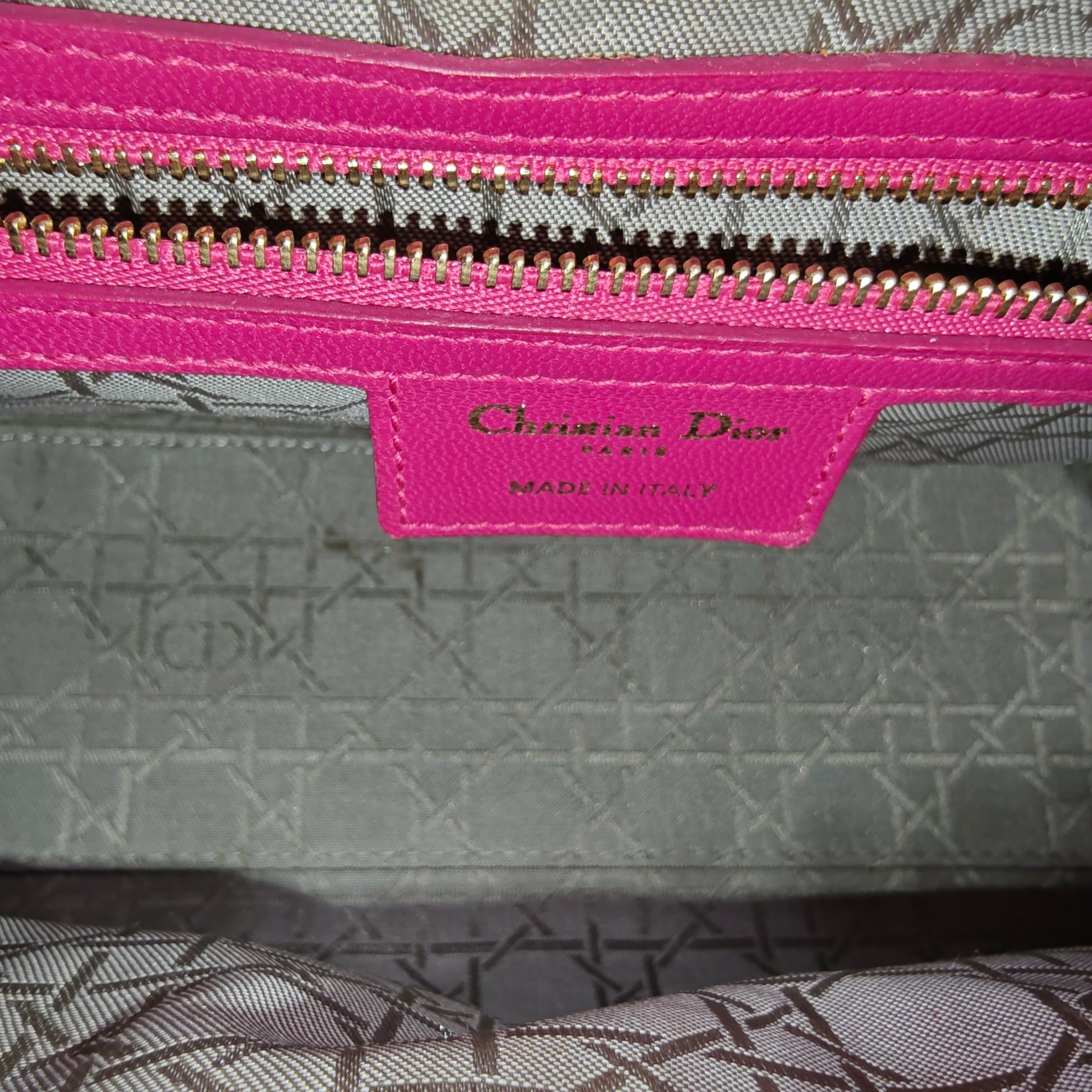 Lady Dior Bag Cannage Quilt Lambskin Medium