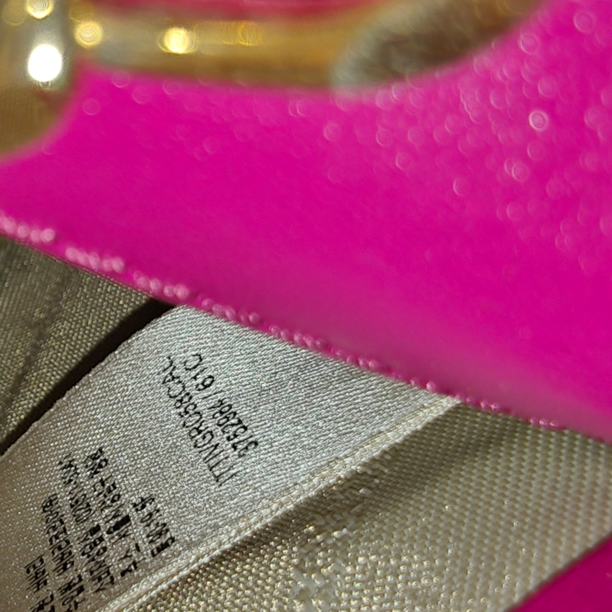 Bright Rhubarb Pink Haymarket Stripes Sling Bag