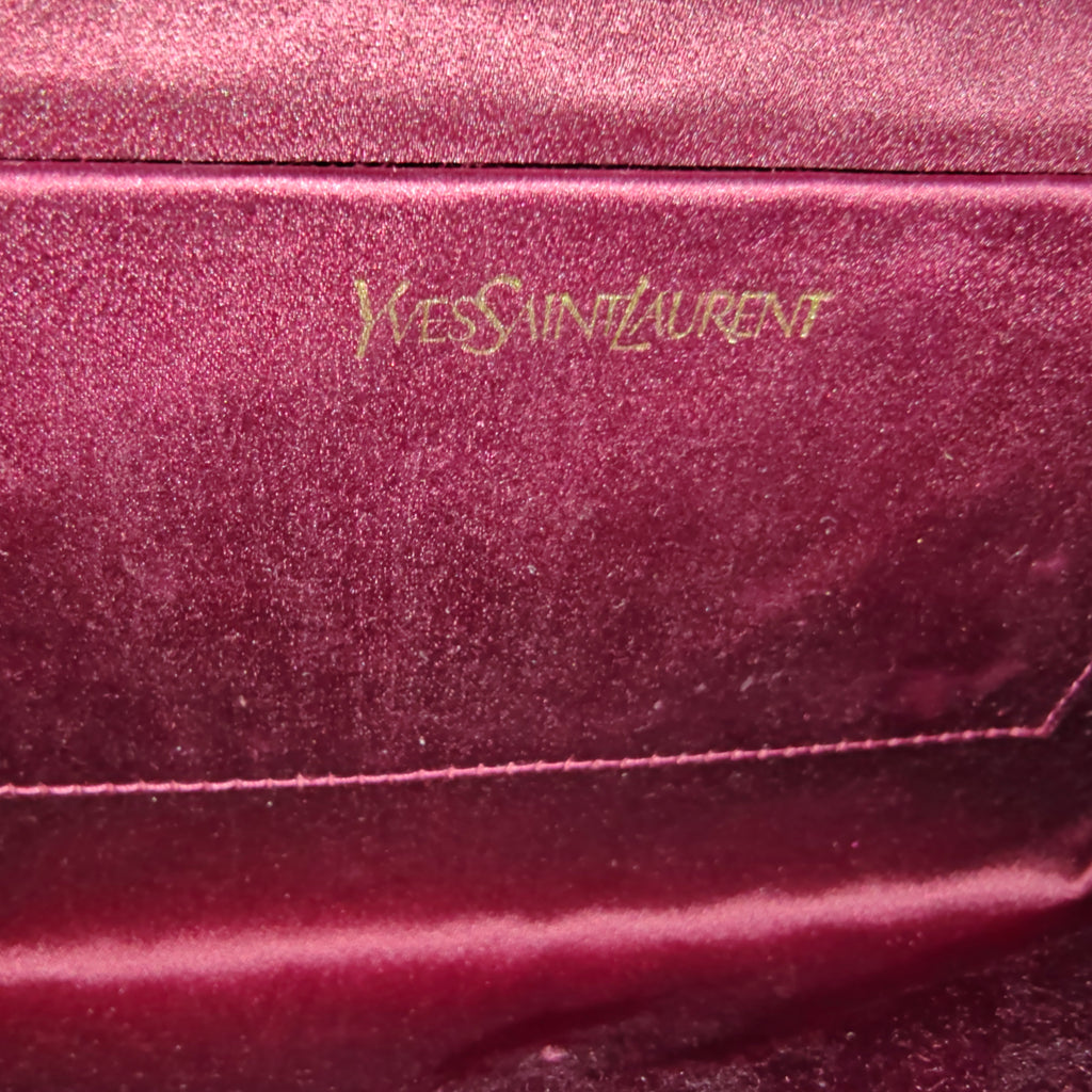 Pink Textured Leather Ligne Y Clutch Bag