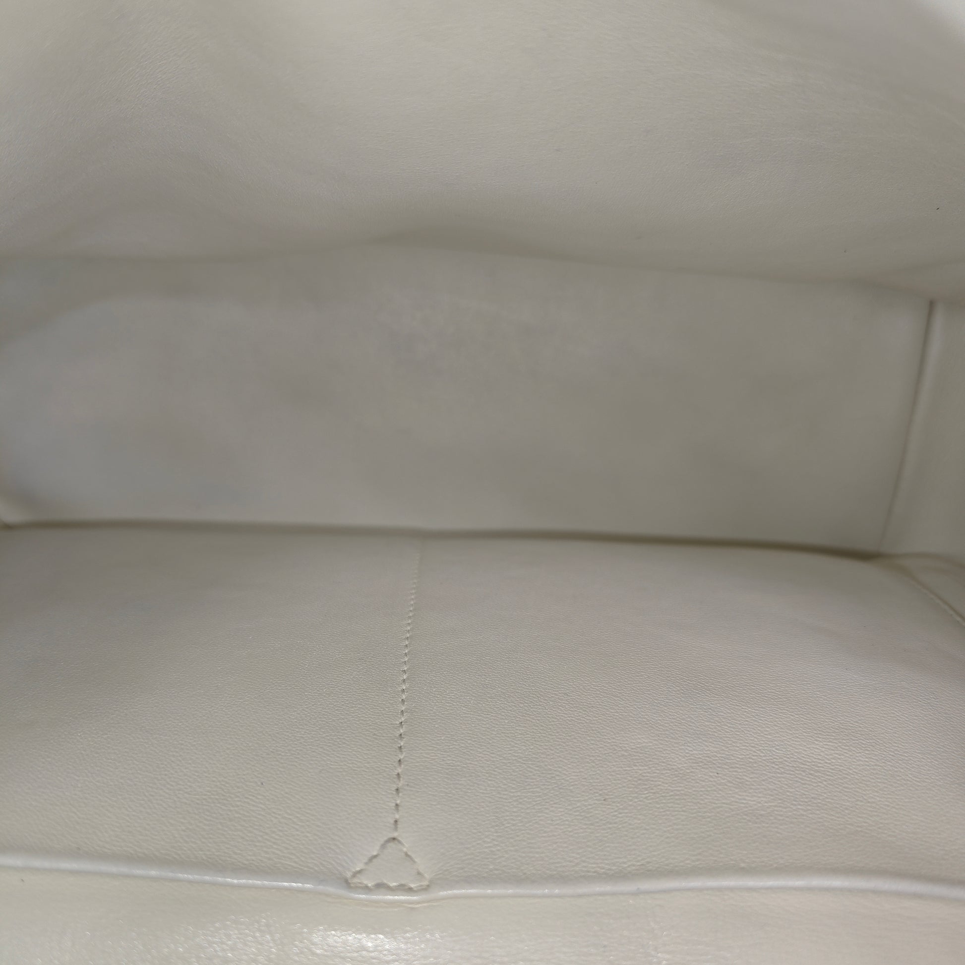 Dior White/Black Leather Large Be Dior Flap Top Handle Bag