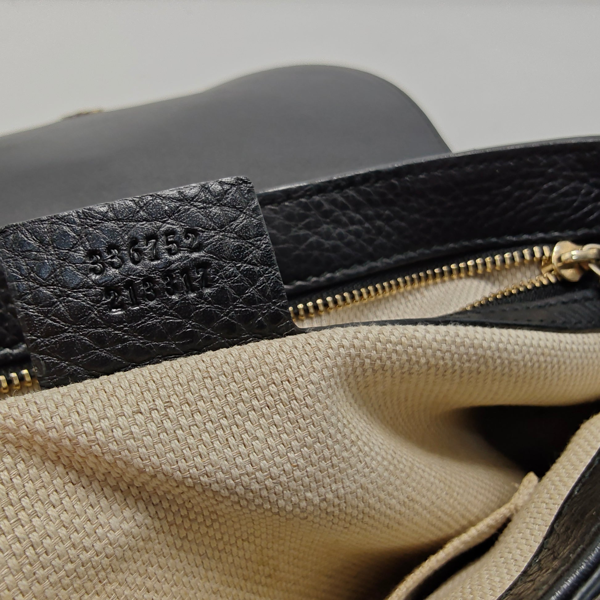 Pebbled Calfskin Medium Soho Flap Crossbody Black