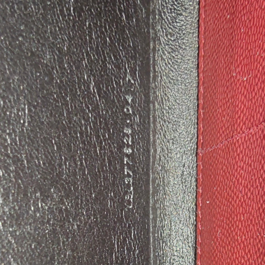 Grain De Poudre Matelasse Chevron Monogram Envelope Clutch Rouge Legion
