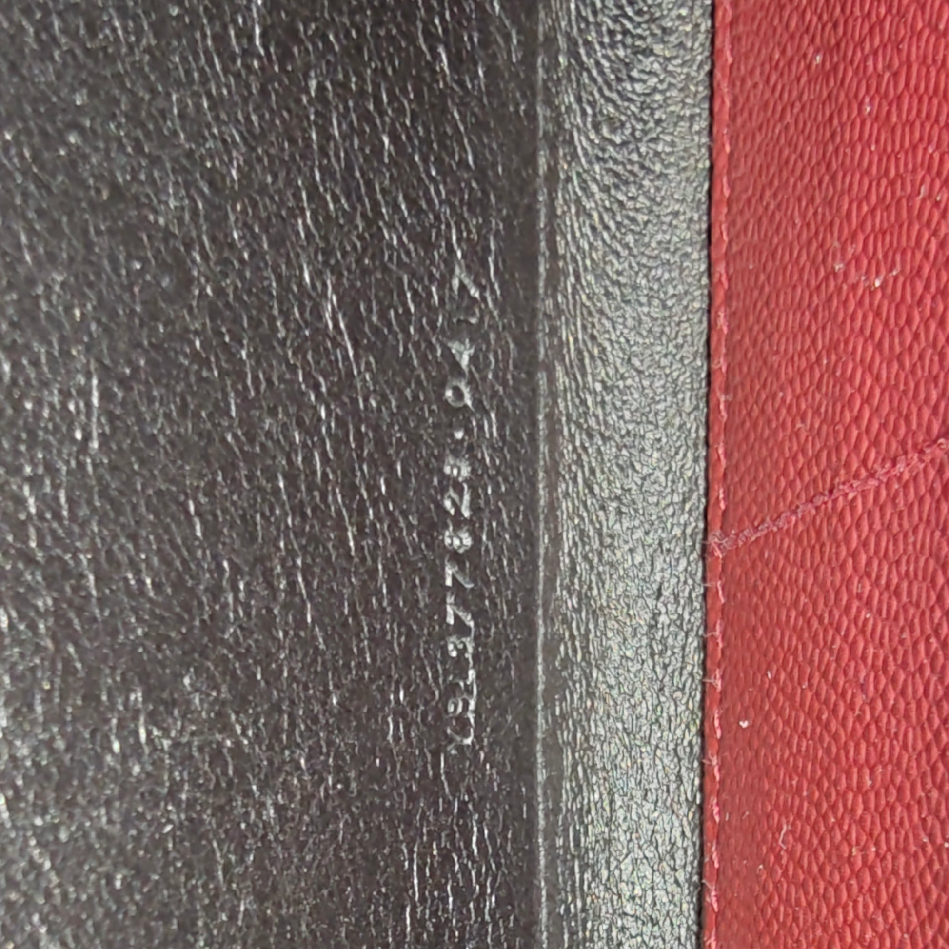 Grain De Poudre Matelasse Chevron Monogram Envelope Clutch Rouge Legion