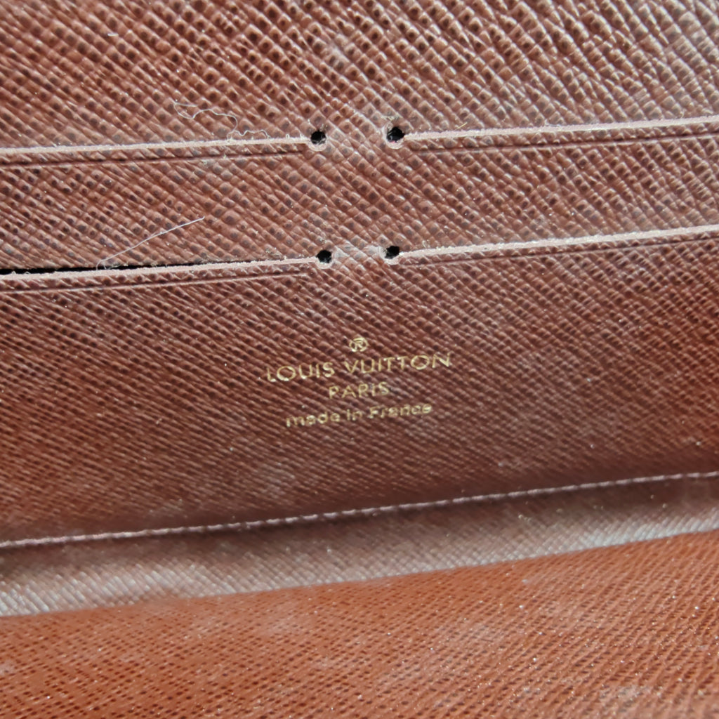 Brown/White Monogram Gamma Zippy Wallet Twins