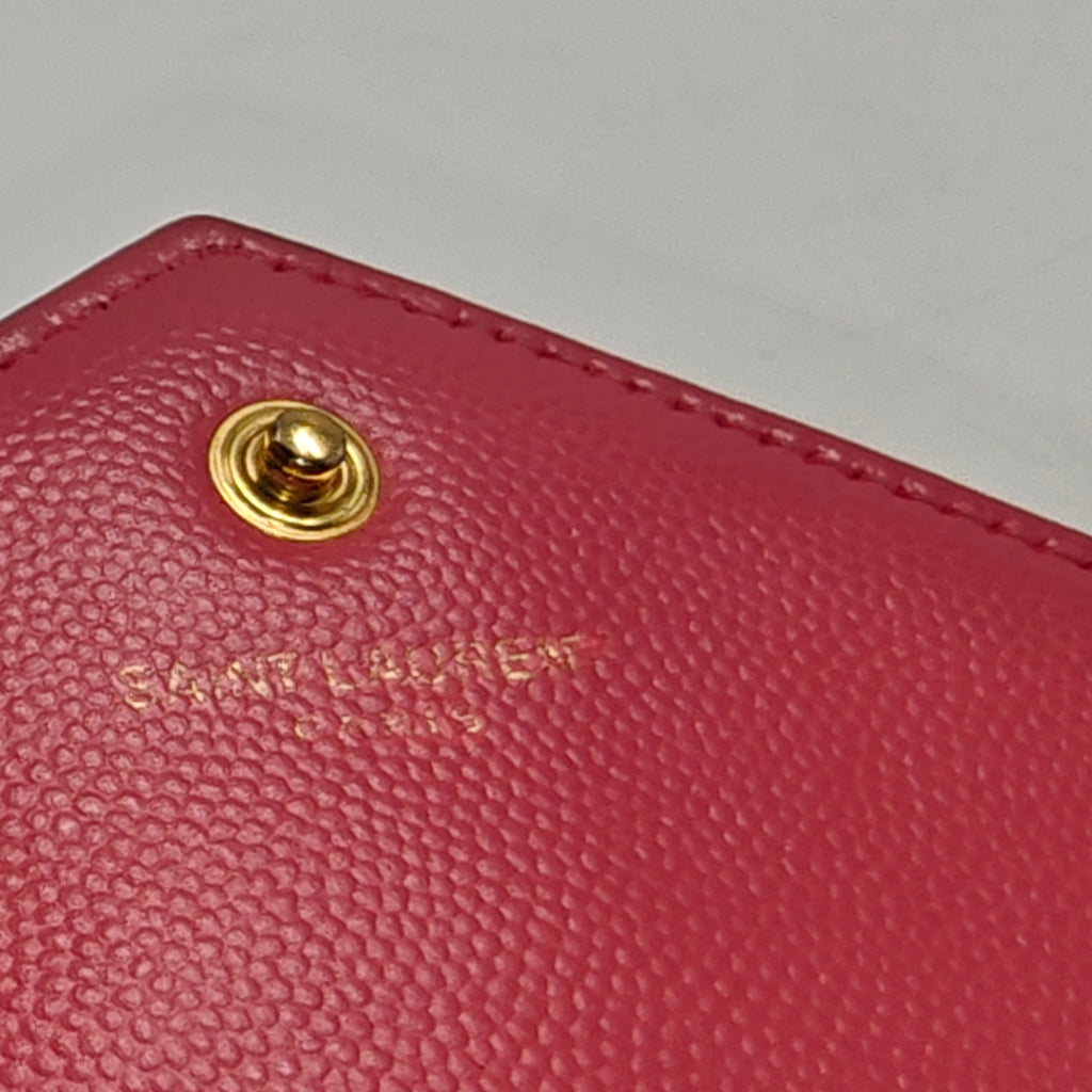 Classic Monogram Wallet on Chain Matelasse Chevron Leather Medium