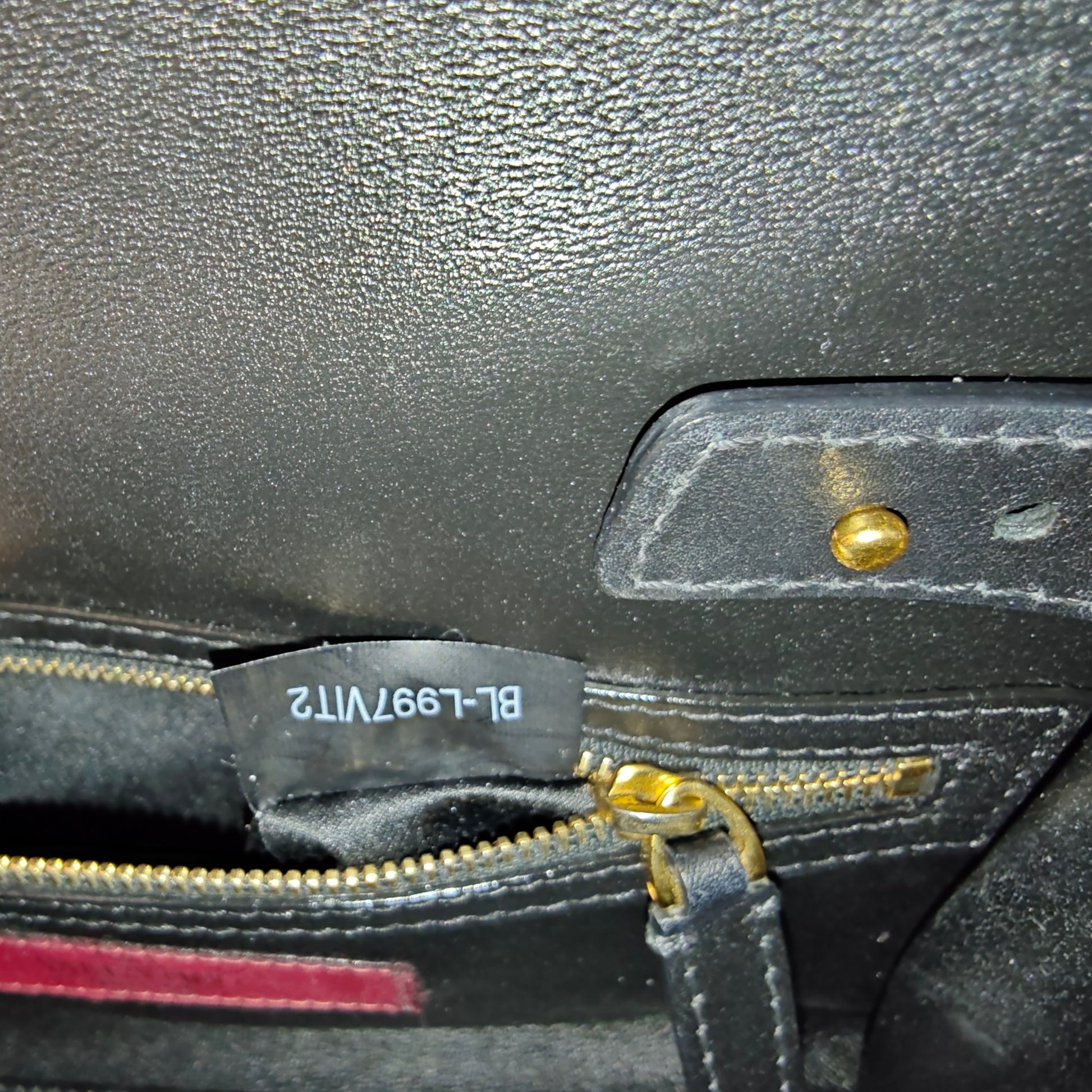 Black Leather My Rockstud Top Handle Tote Bag