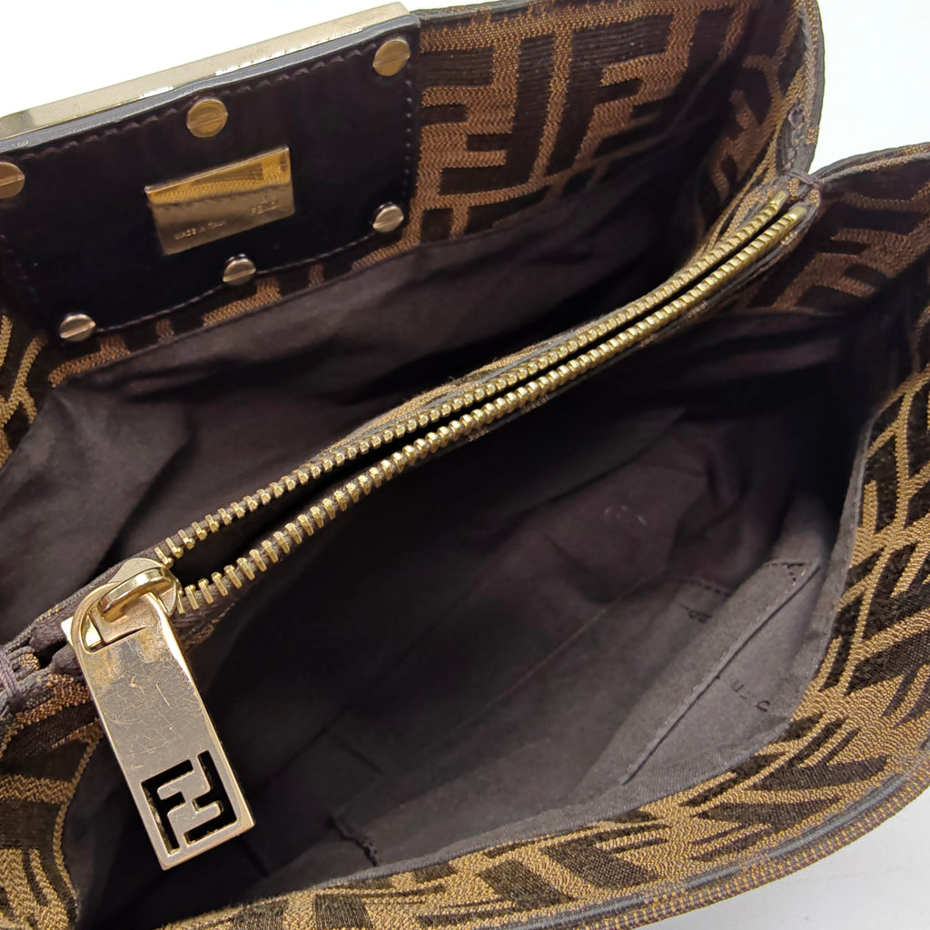 Mia Tote Metallic Zucca Canvas Small
