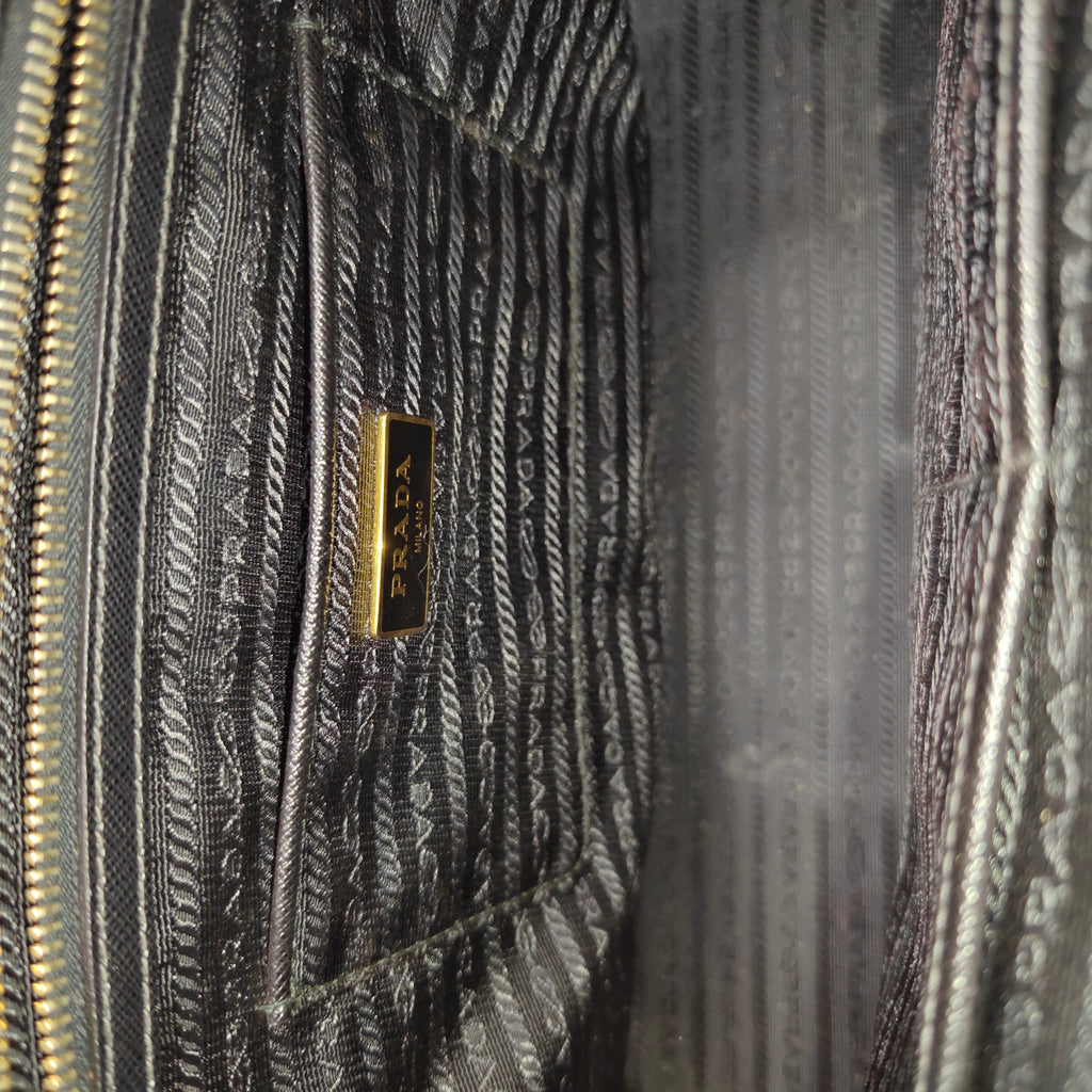 Double Zip Lux Tote Saffiano Leather Medium