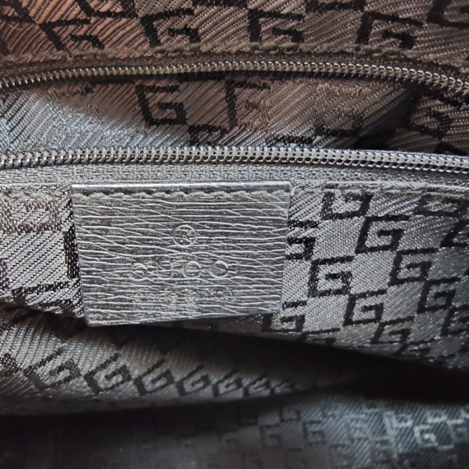 Leather-Trimmed Canvas Handle Bag