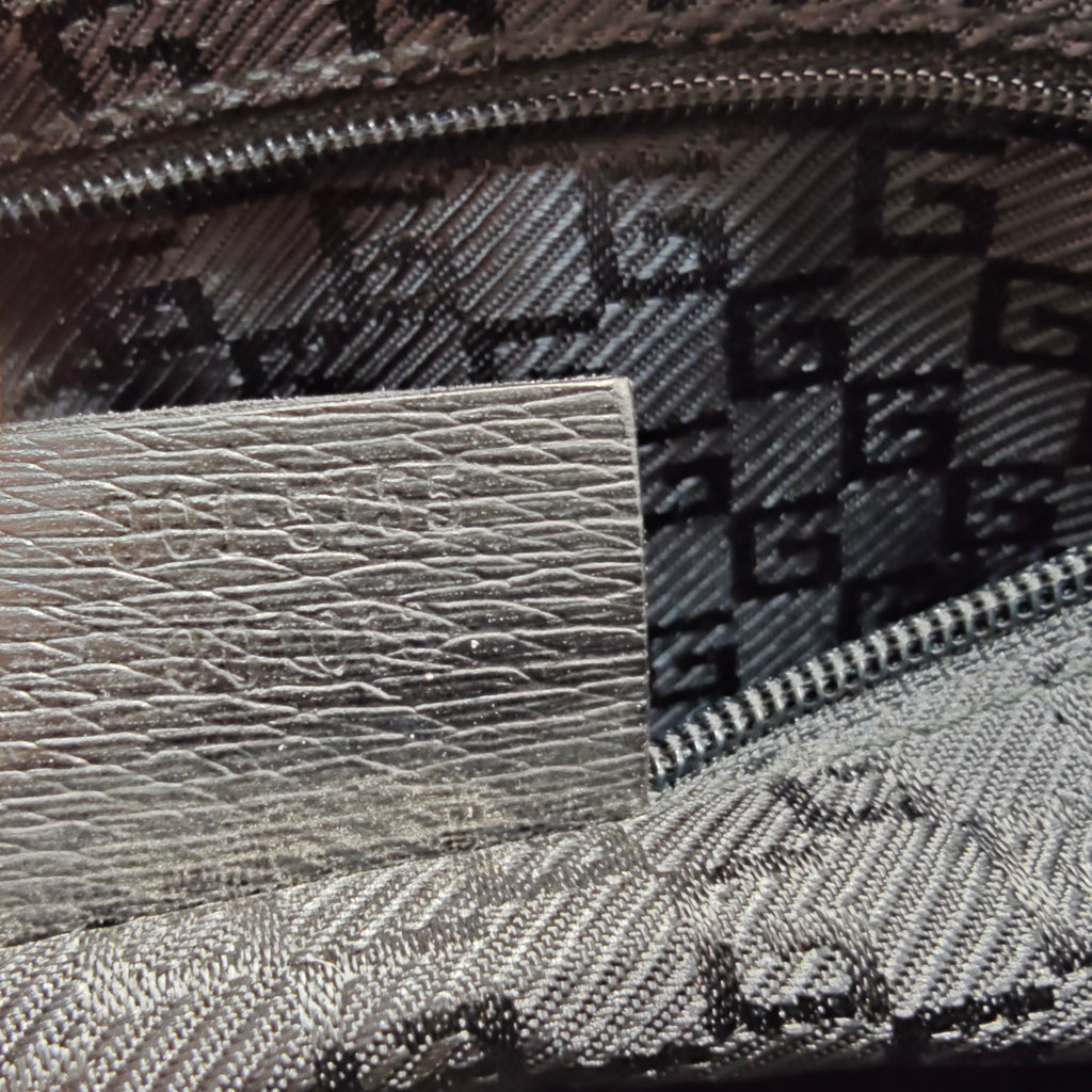 Leather-Trimmed Canvas Handle Bag