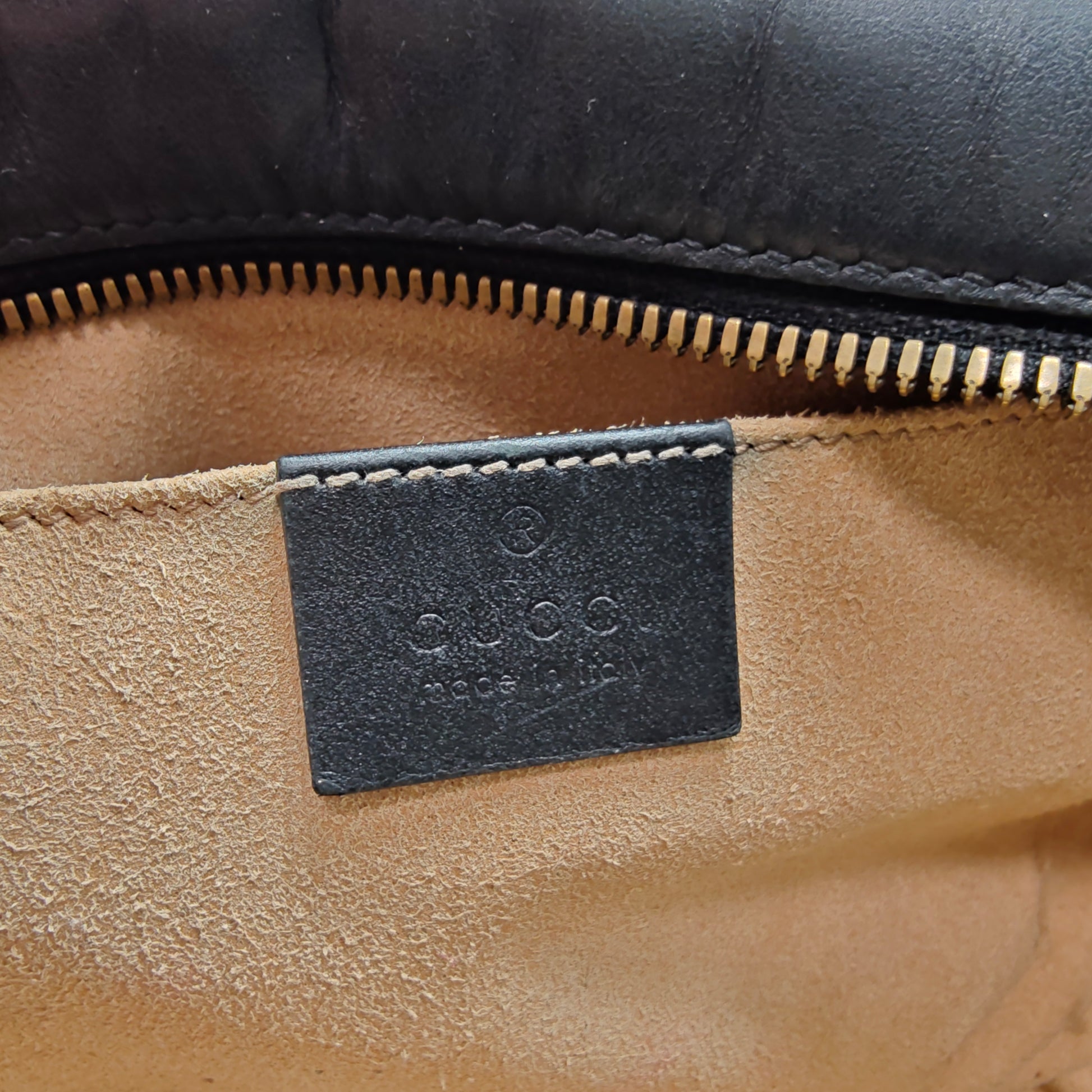 Calfskin Matelasse Small GG Marmont Chain Shoulder Bag Black