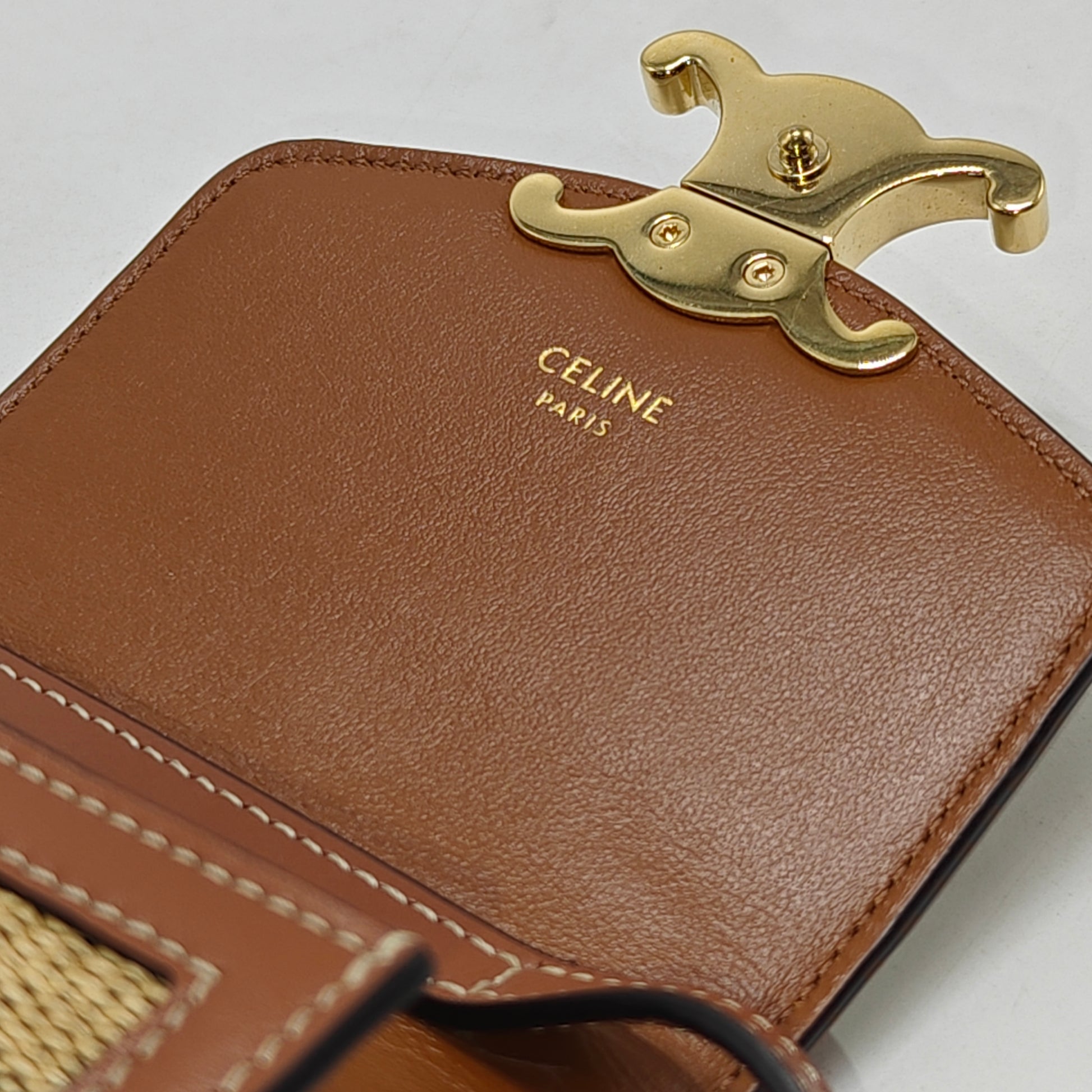 Triomphe Flap Phone Holder Crossbody Triomphe Coated Canvas