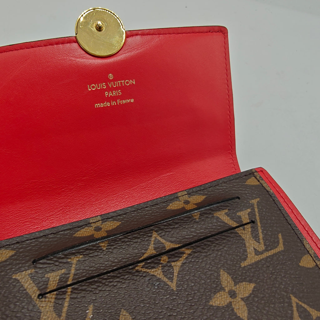 Monogram Flore Compact Wallet Coquelicot