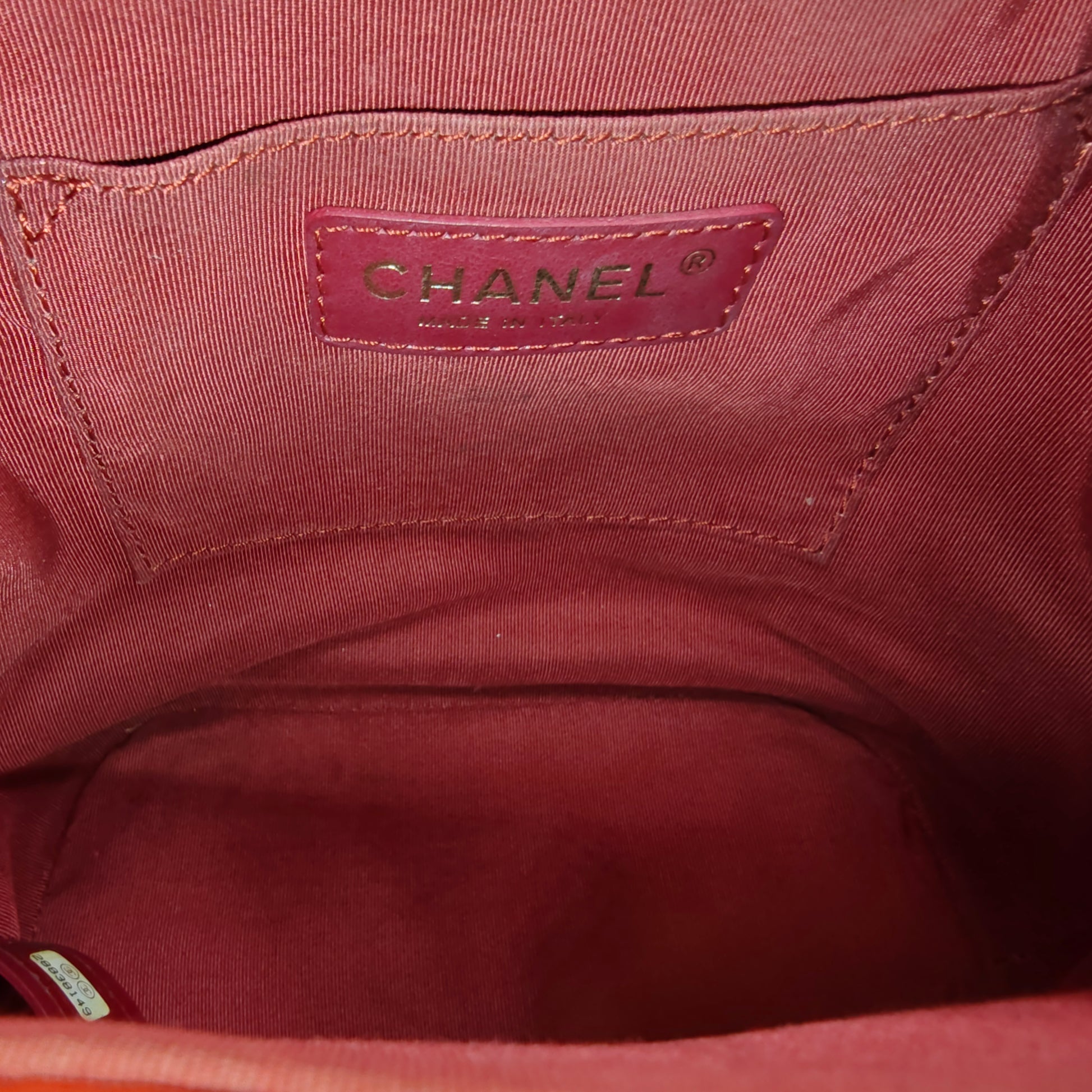 CC Drawstring Bucket Bag Quilted Calfskin Small