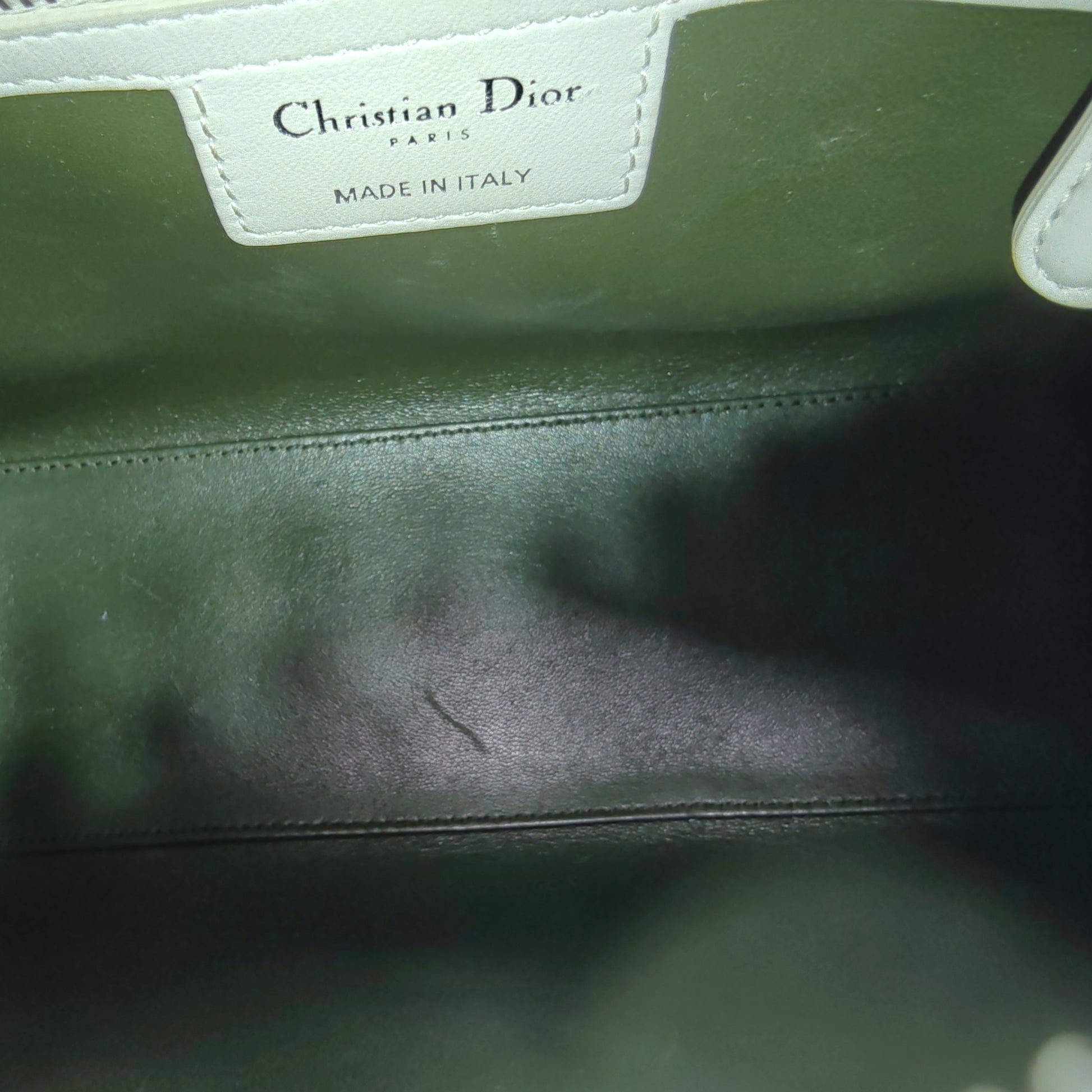 Lambskin Cannage Medium Tri-Color Lady Dior Blue Green