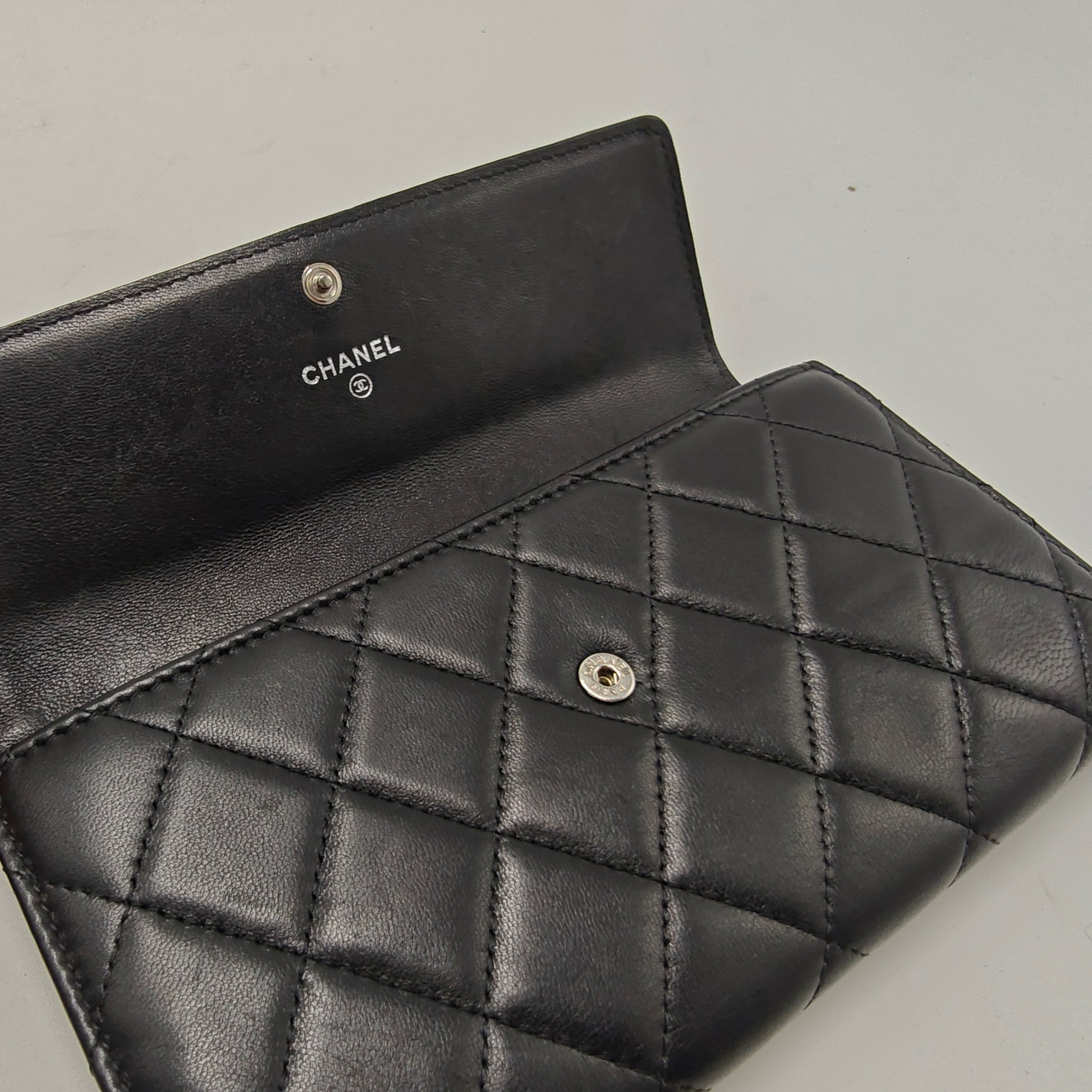 Lambskin Quilted Large Gusset Flap Wallet