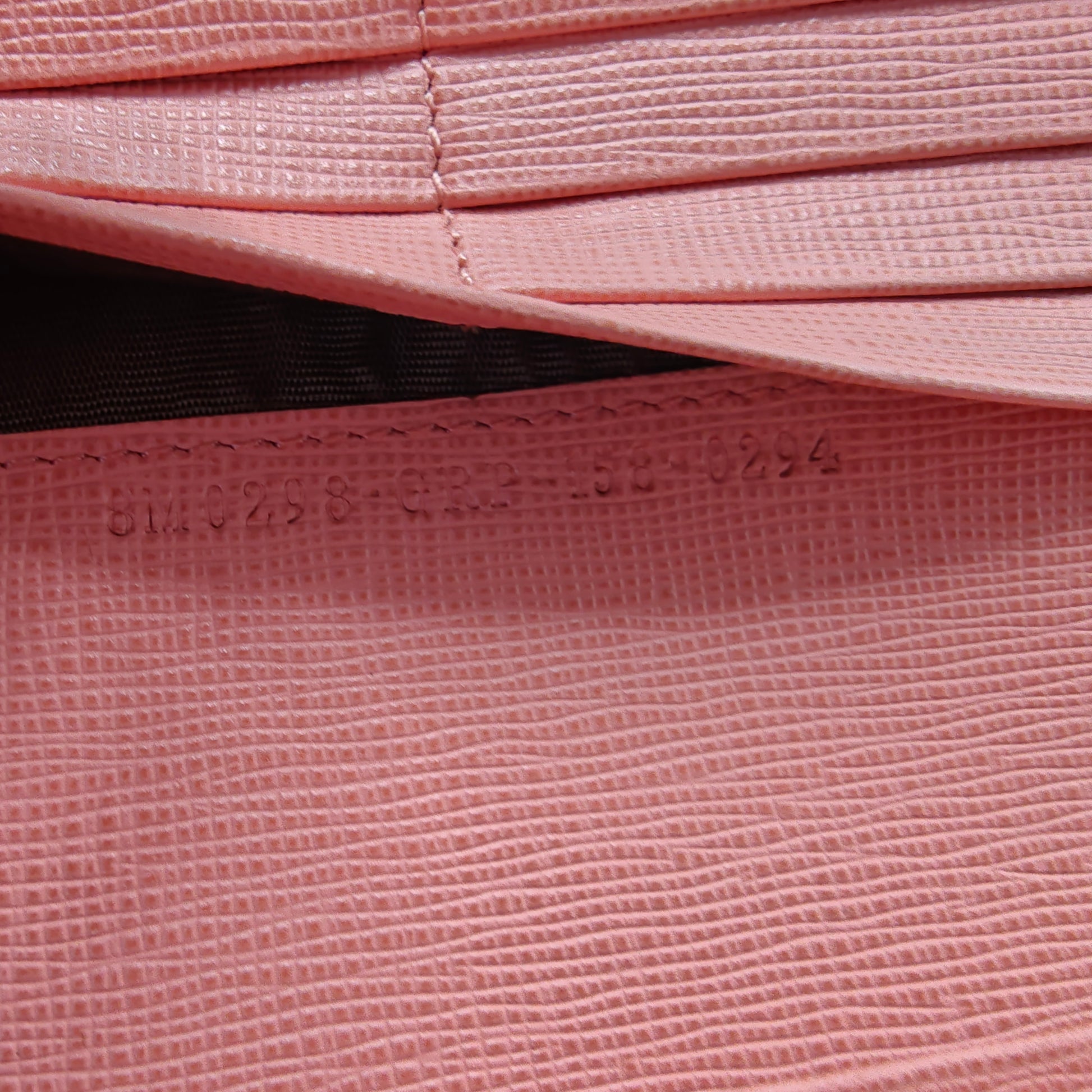 Zucca print wallet with pink interior