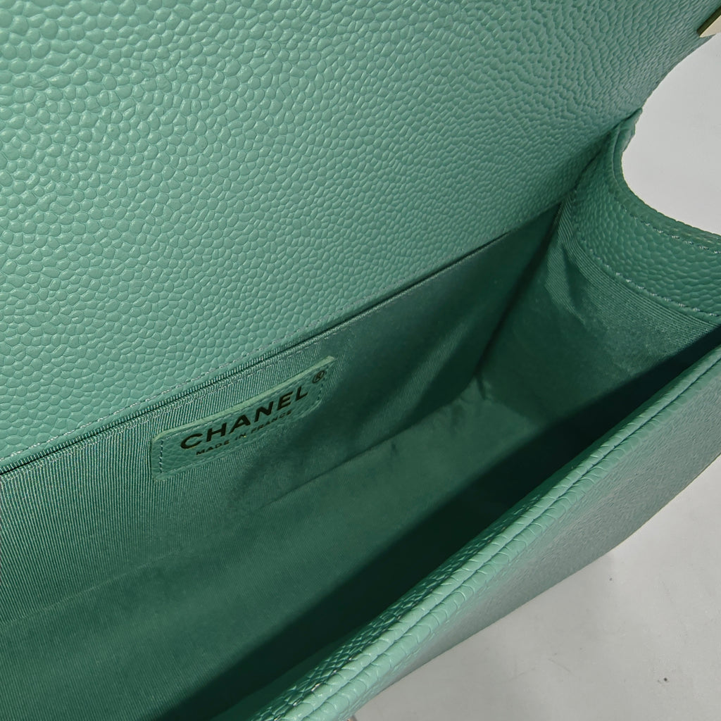 Boy Flap Bag Quilted Caviar Old Medium