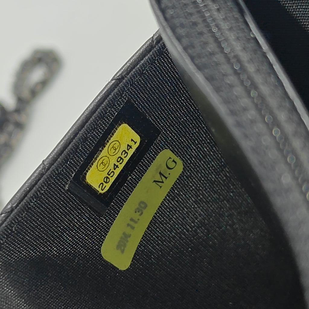 Lambskin Quilted Boy Wallet On Chain