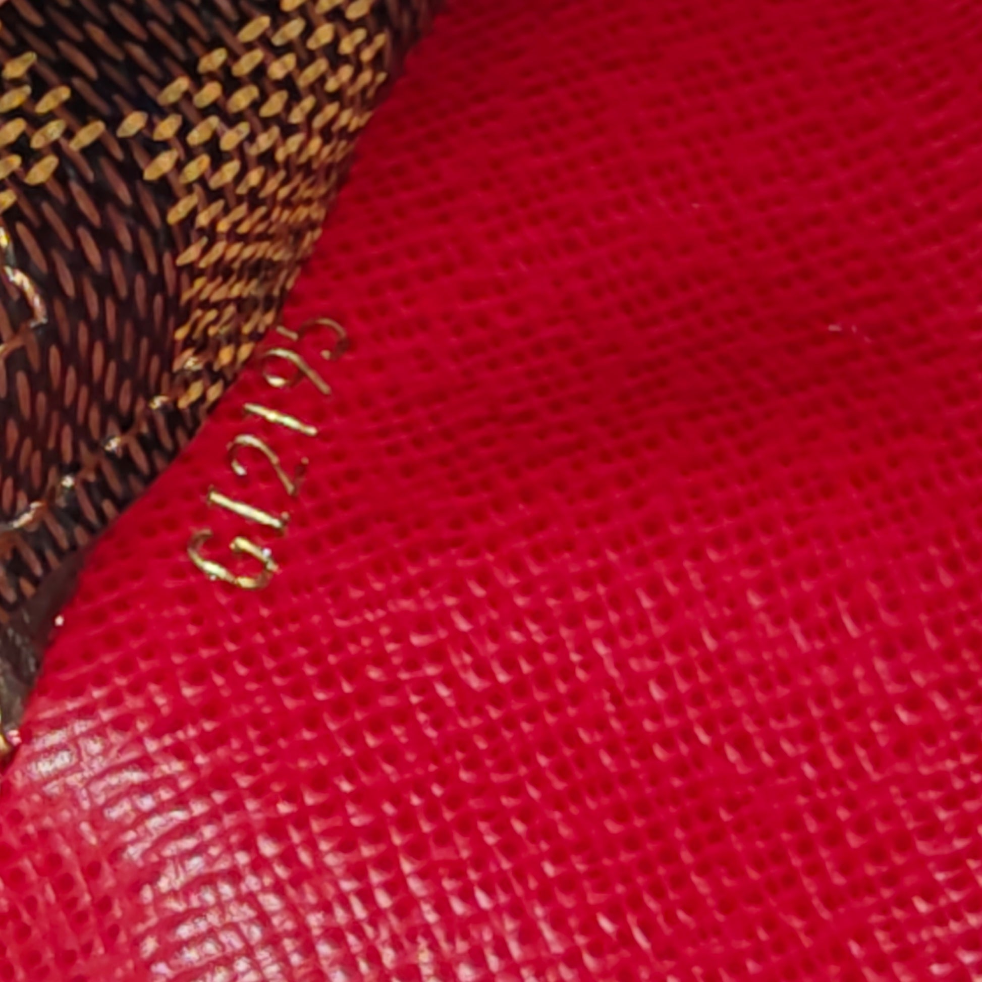 Damier Ebene Josephine Wallet Red