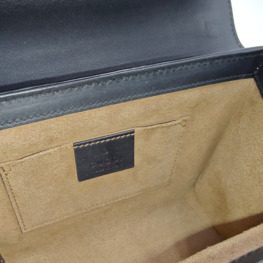 Padlock Shoulder Bag GG Coated Canvas and Leather Small