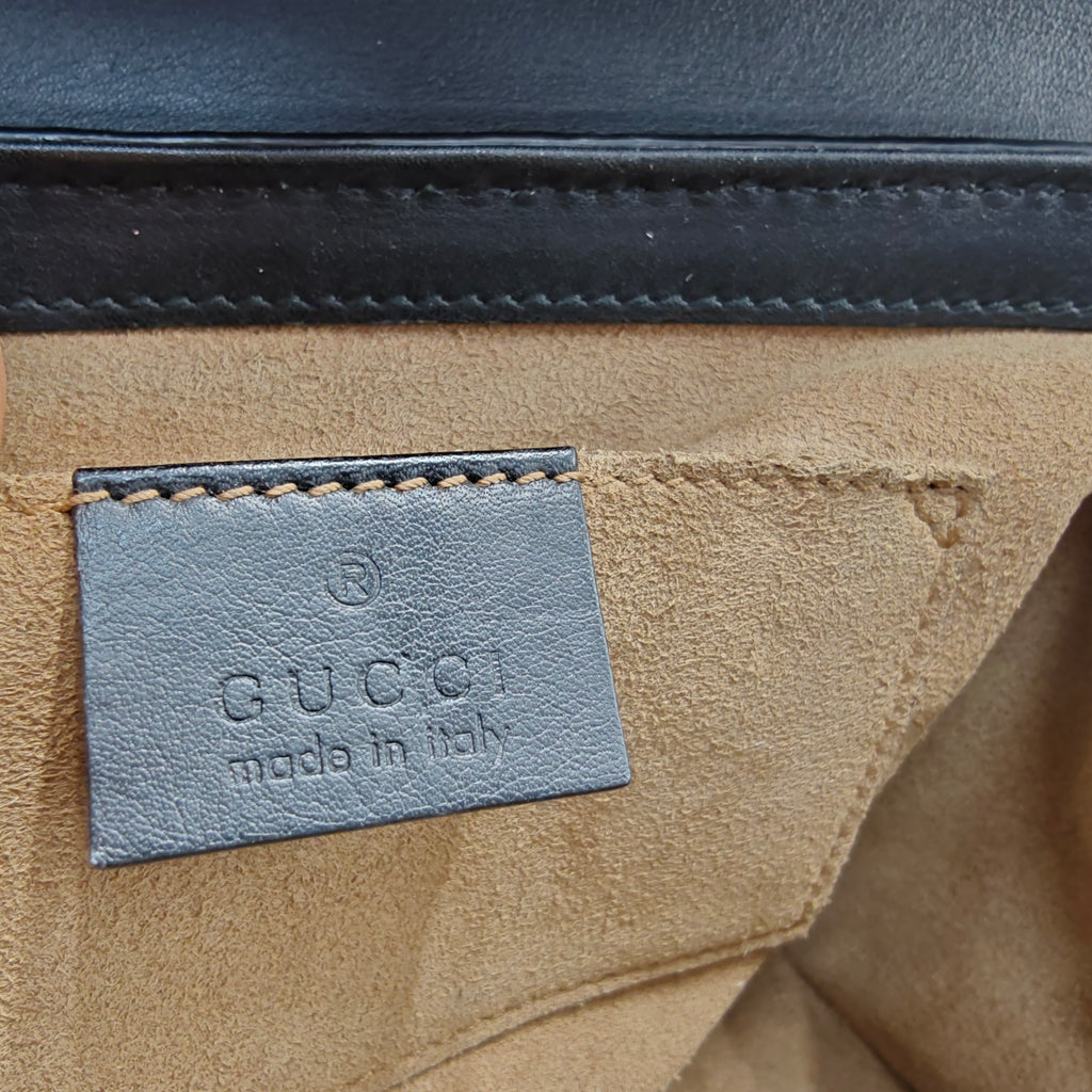 Padlock Shoulder Bag GG Coated Canvas and Leather Small