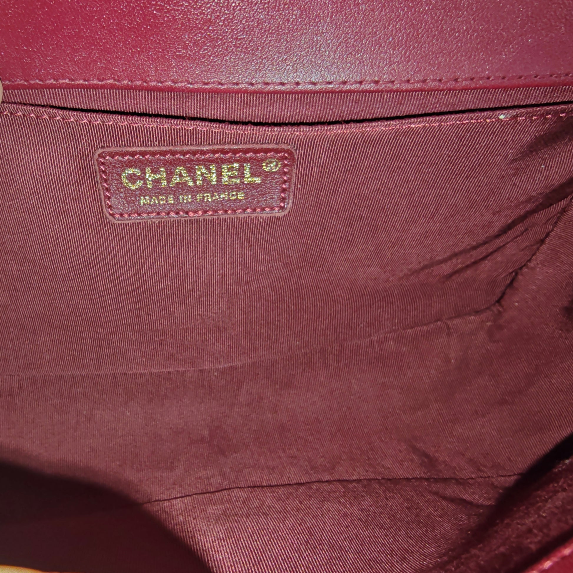 Red Medium Lambskin Boy Flap Bag