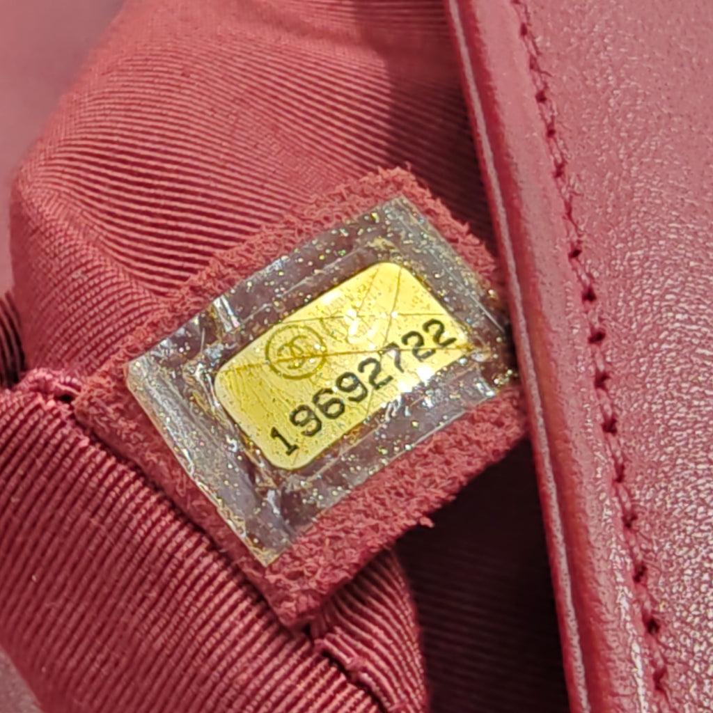 Red Medium Lambskin Boy Flap Bag