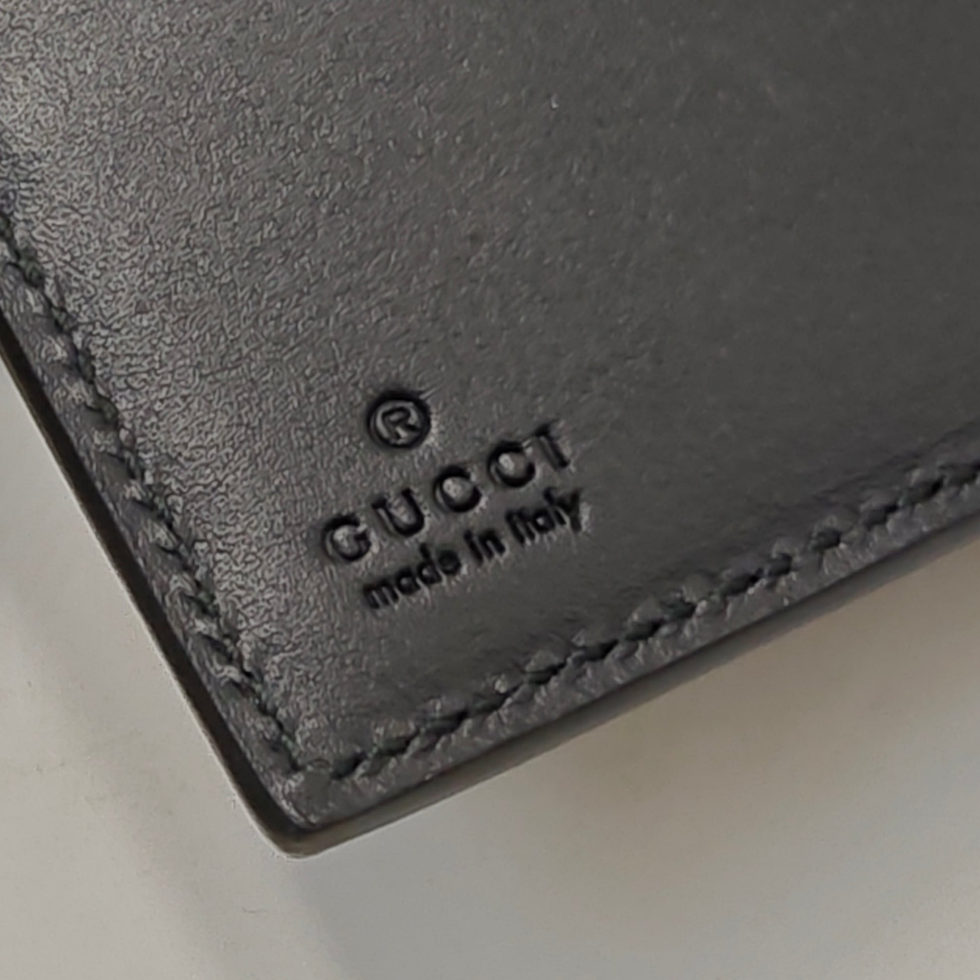 GG Supreme Monogram Pearl Studded French Wallet
