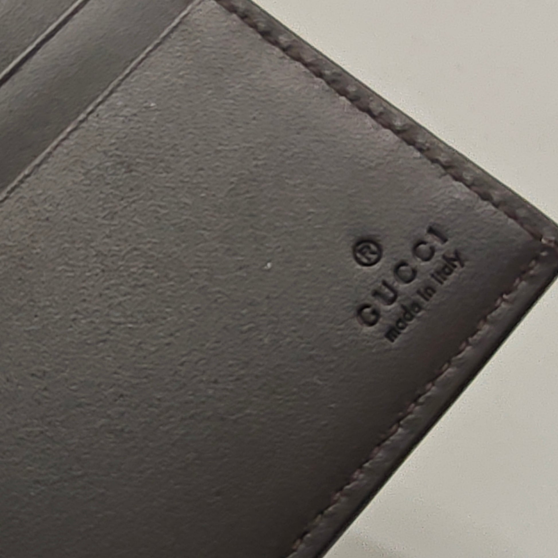 Gucci Beige GG Supreme Bee Web Bifold Wallet