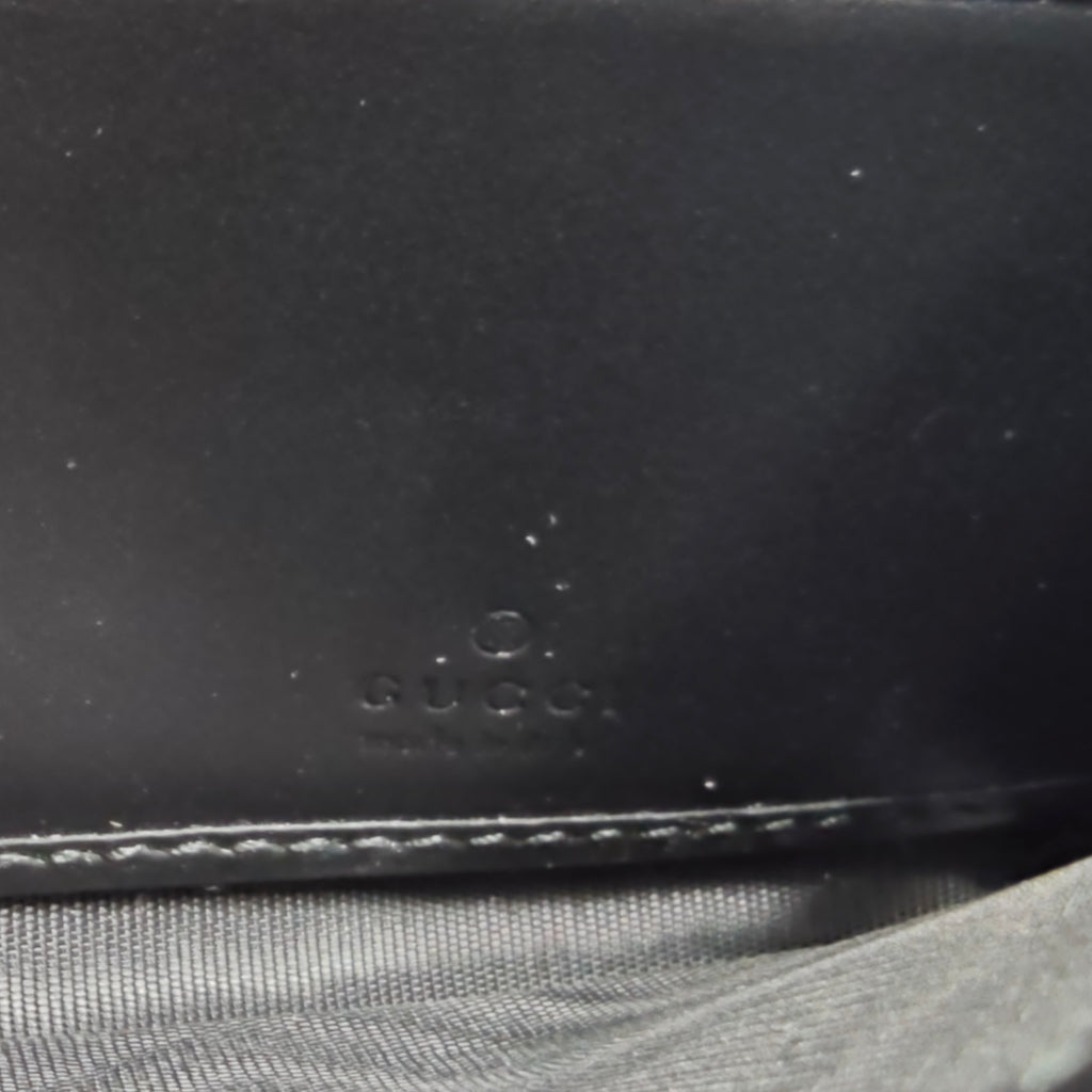 GG Interlocking Long Wallet Black