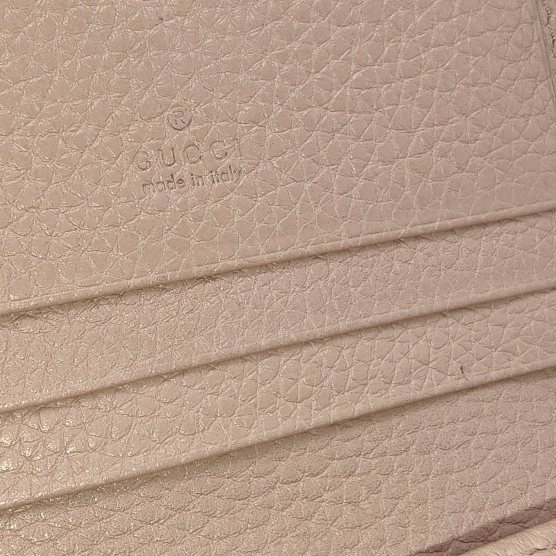 Gucci Pink Bee Blind For Love Compact Wallet
