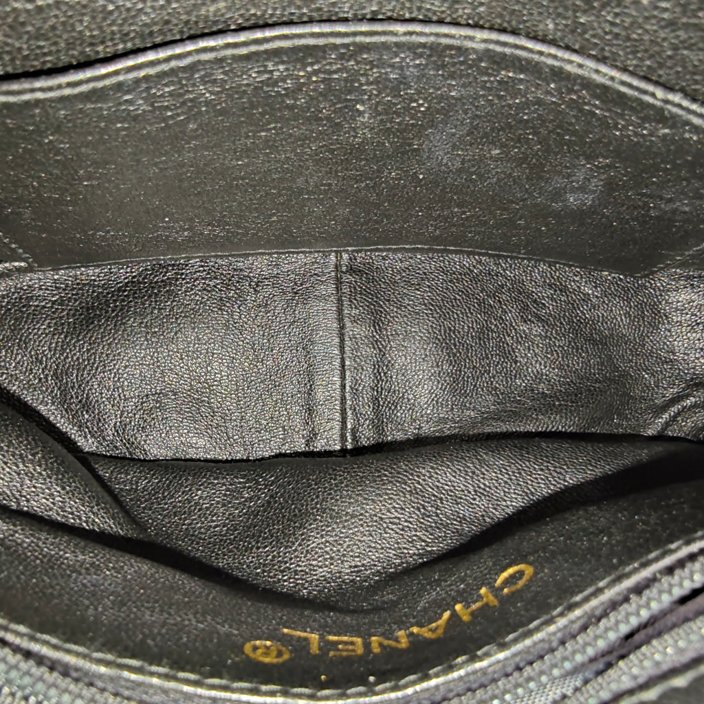 1992 CC diamond-quilted shoulder bag