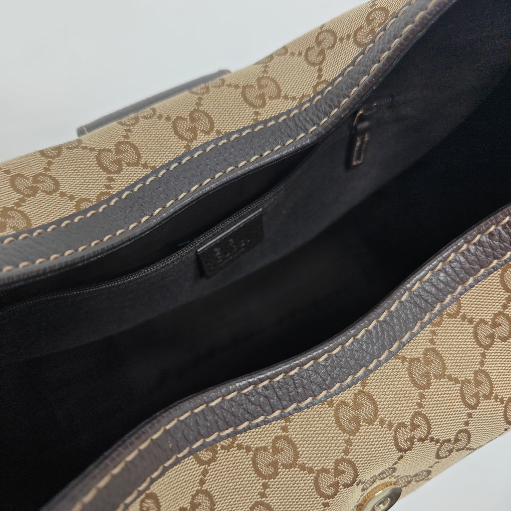 Monogram New Ladies Web Large Hobo Brown