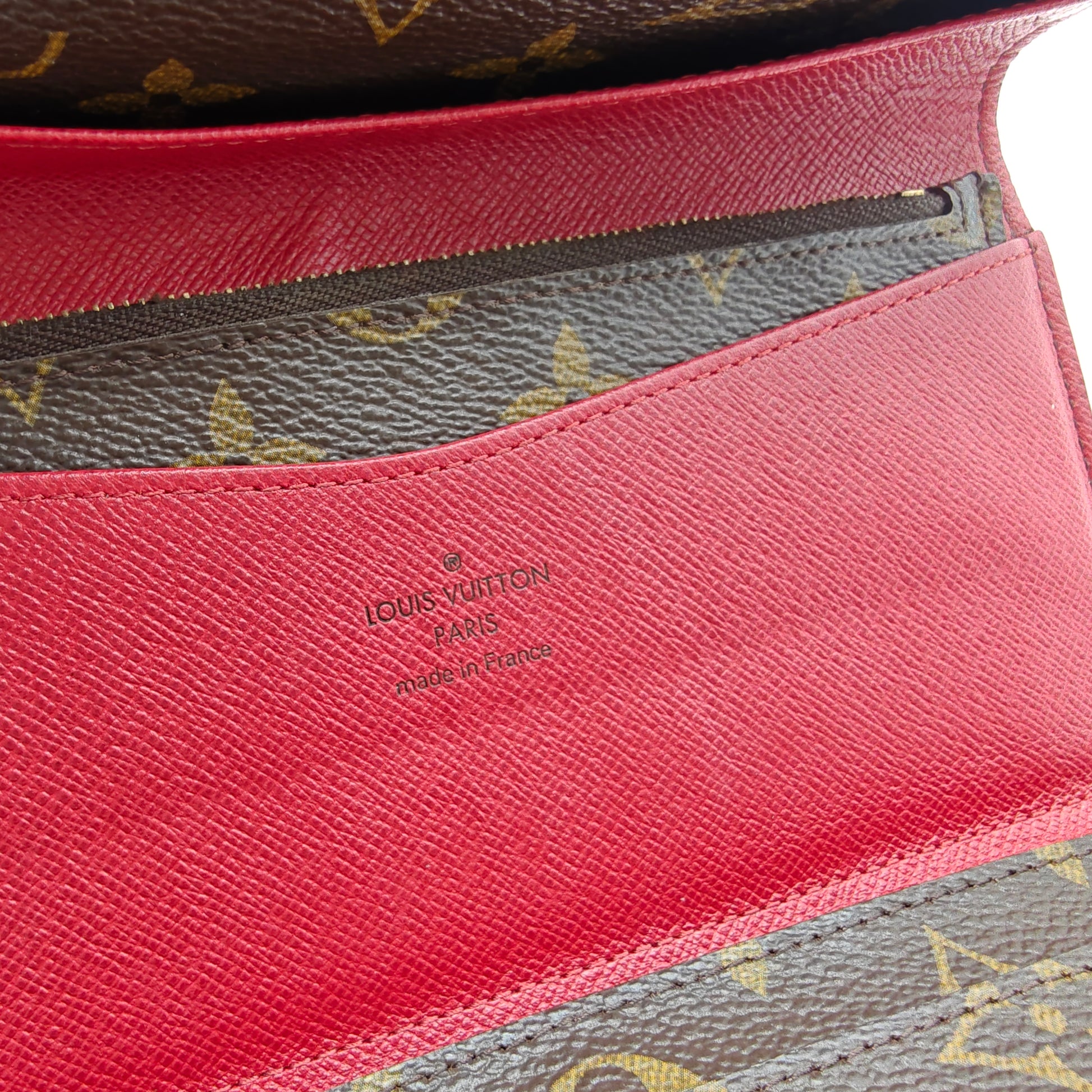 Monogram Josephine Wallet Red