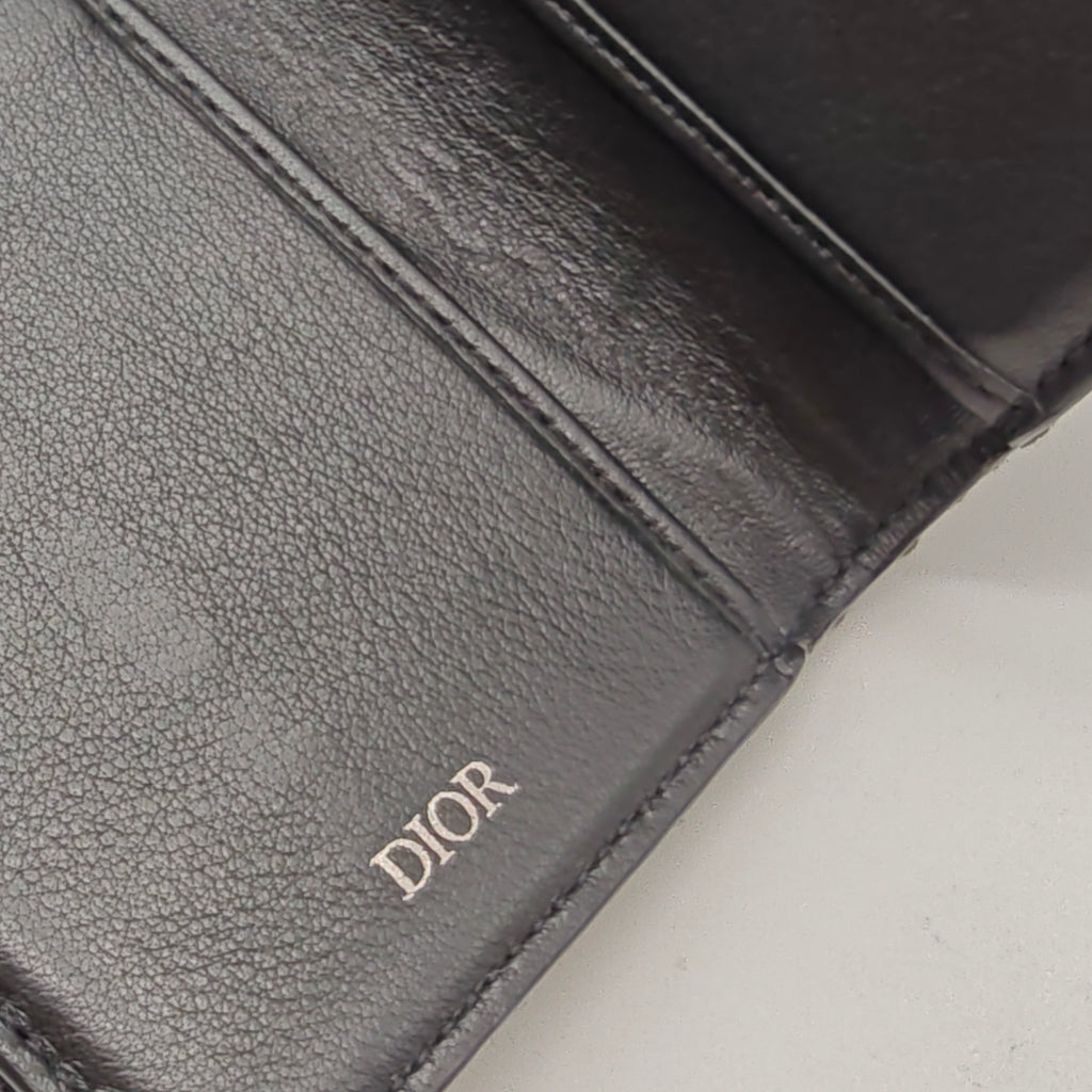 Oblique Bi-Fold Card Holder Black For Gisel