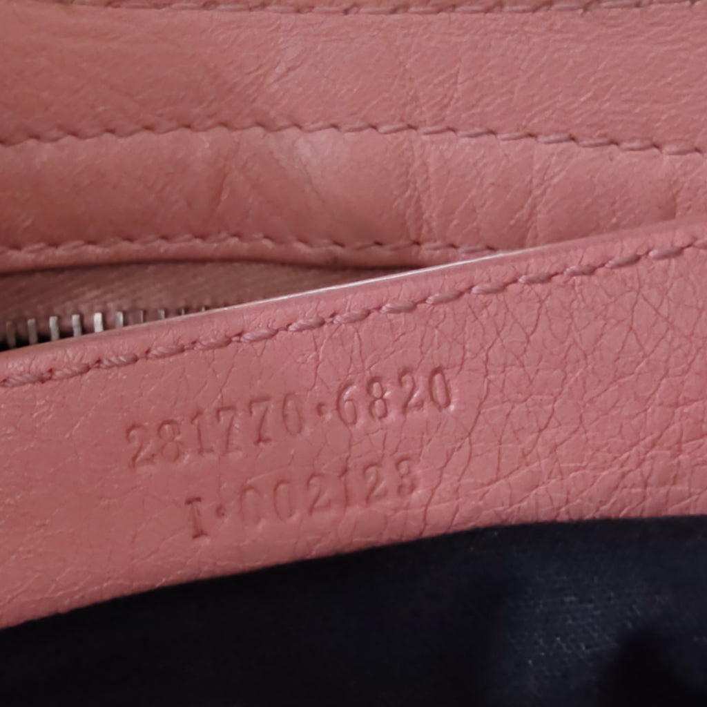 Pink Leather RH Part Time Tote twins