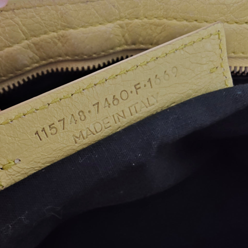 Yellow Leather RH Classic City Bag twins