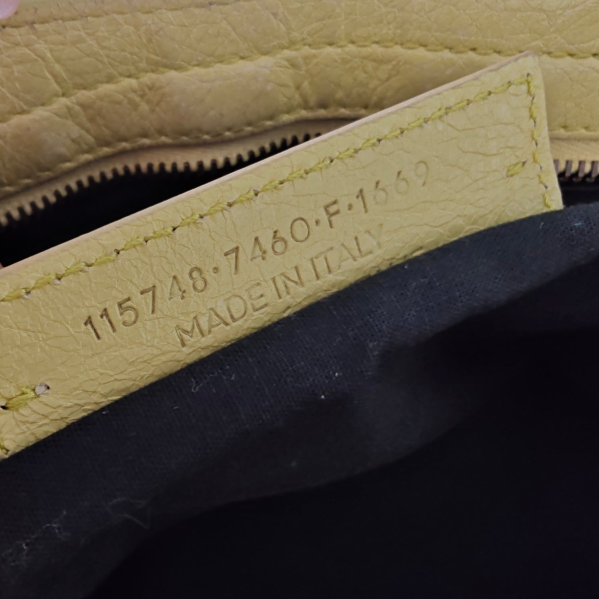 Yellow Leather RH Classic City Bag twins