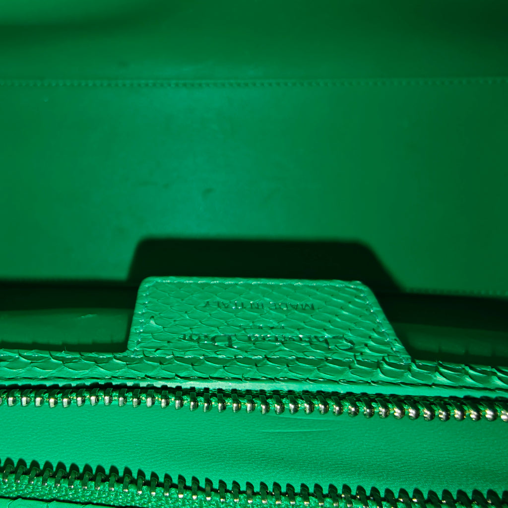 Snakeskin Medium Lady Dior Green twins