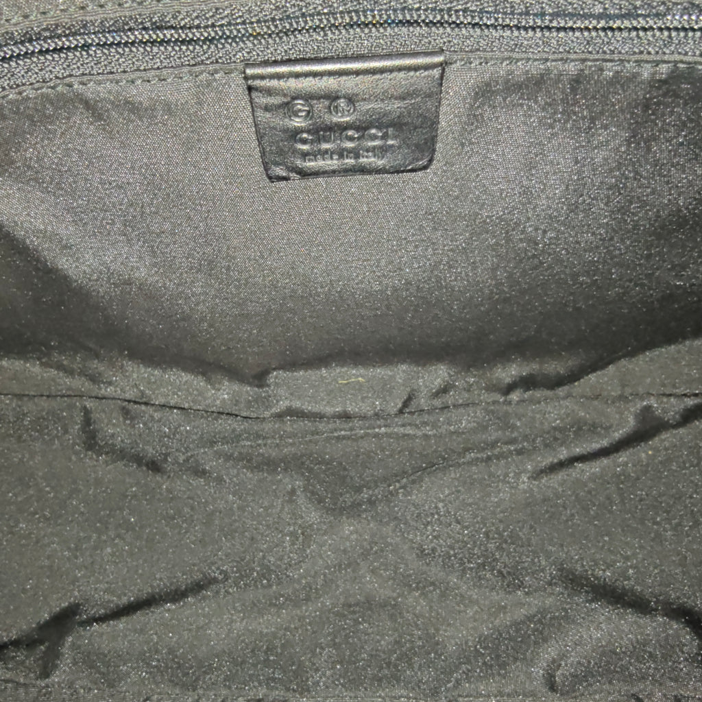Horsebit Embossed Leather Bag Black twins