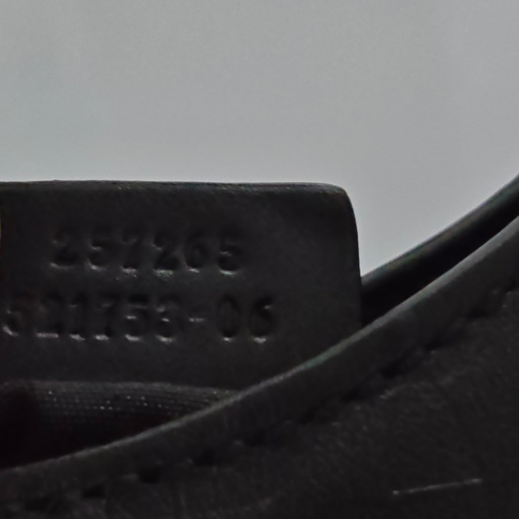 Horsebit Embossed Leather Bag Black twins